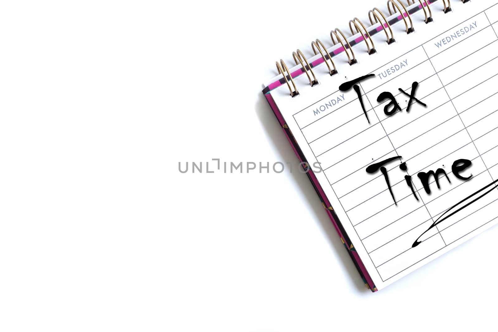 Tax time on weekly planner by NelliPolk