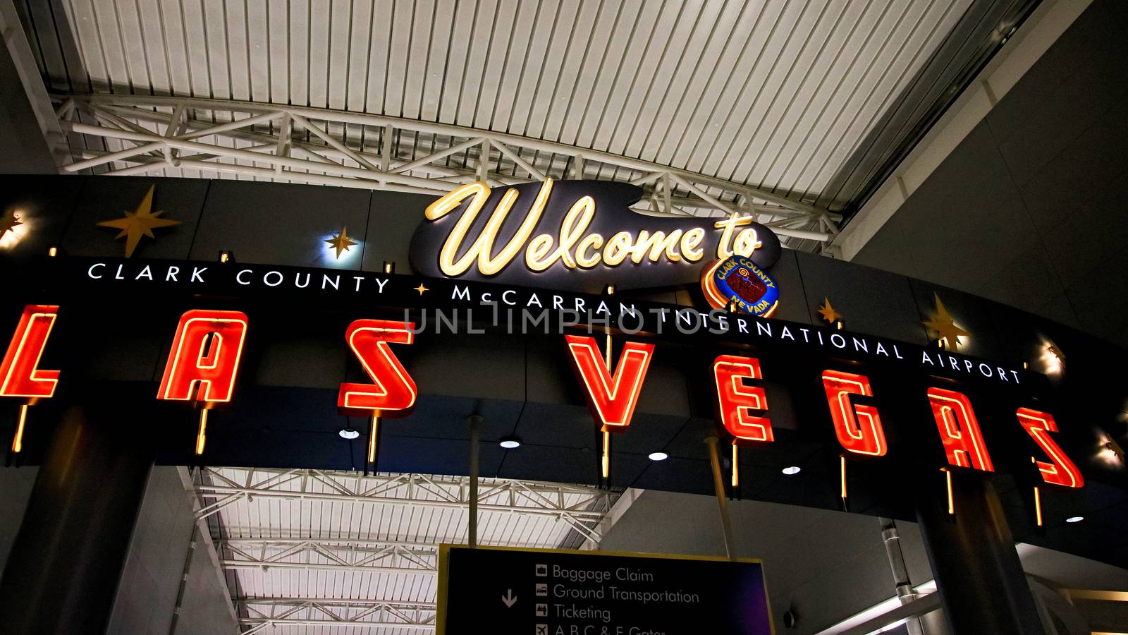 Interior of Terminal D at McCarran International Airport (LAS), by USA-TARO