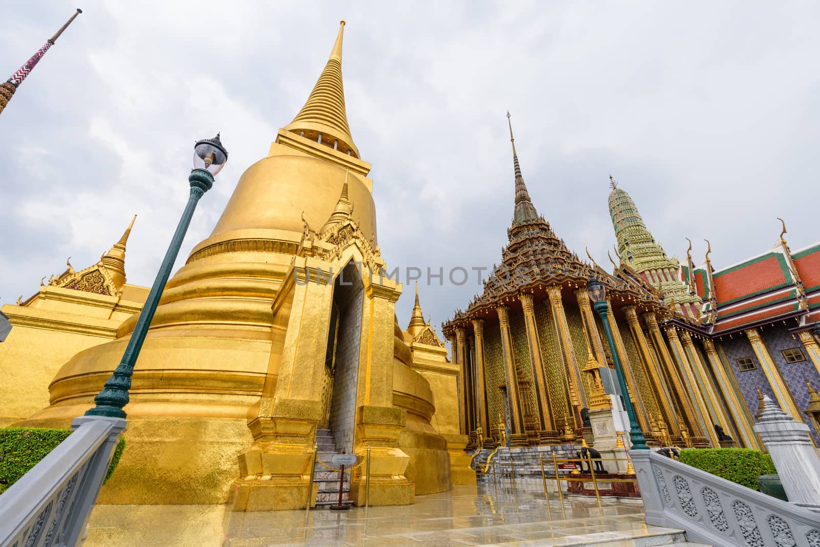 Bangkok, Thailand - 16 September, 2020: view of Wat Phra Kaew or name The Temple of the Emerald Buddha