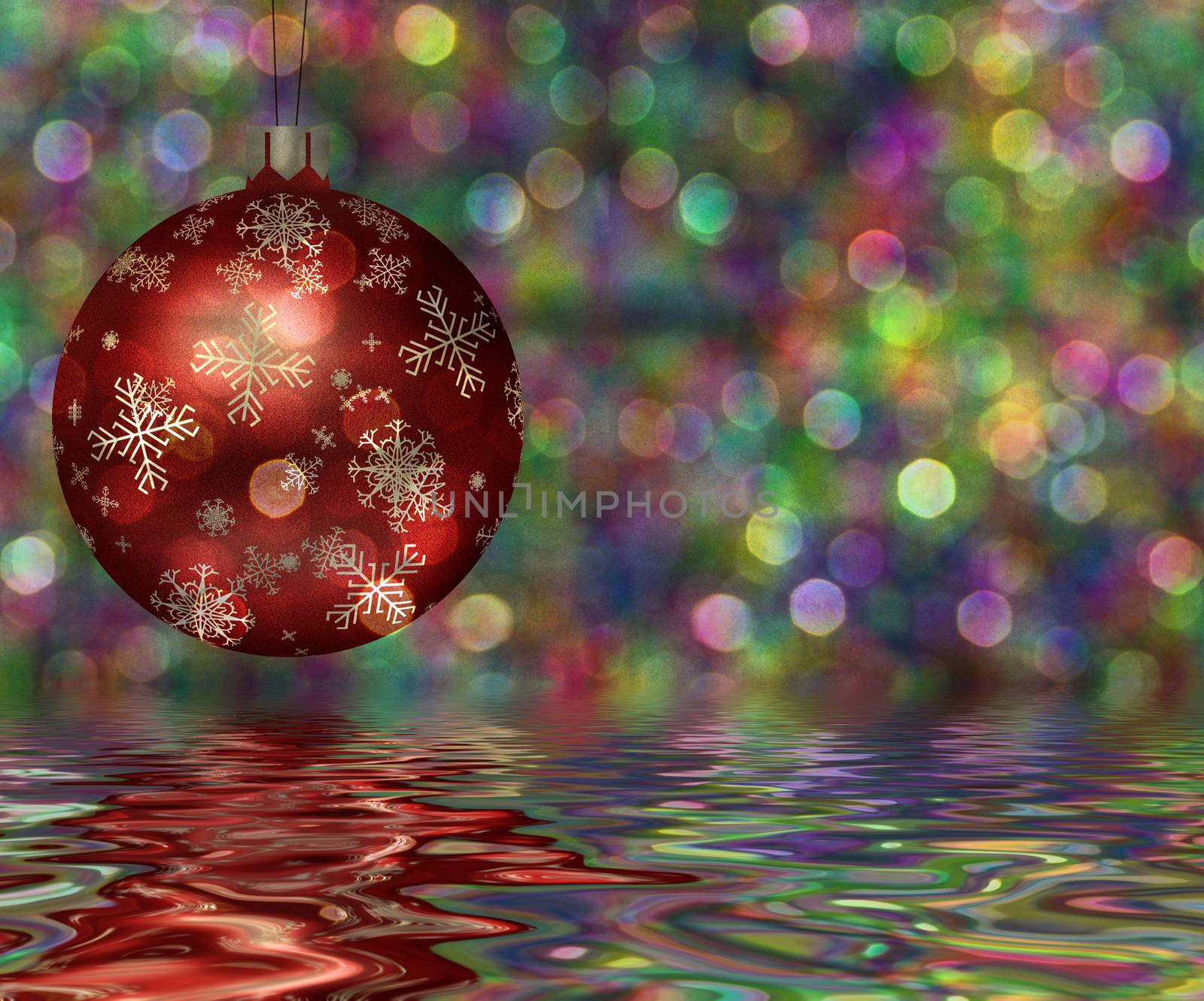 Christmas Tree Ball Illustration. 3D rendering