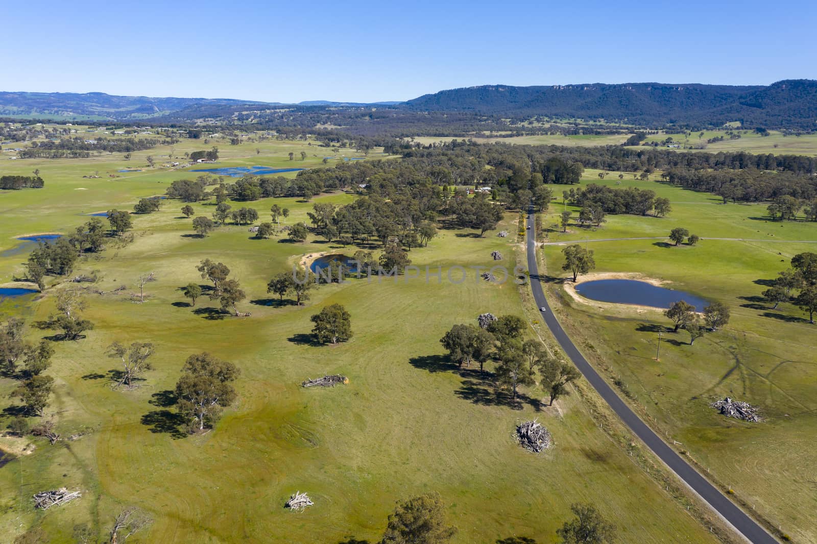 A lush green valley in The Blue Mountains in regional New South Wales in Australia