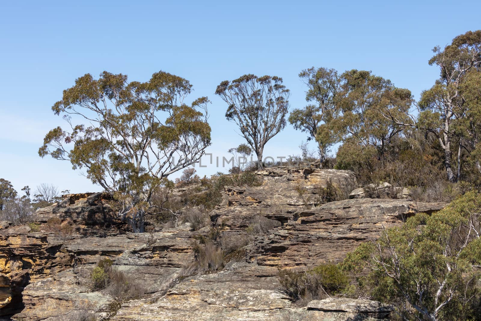 The rocks at Hassans Walls in the Central Tablelands near Lithgow in regional New South Wales in Australia