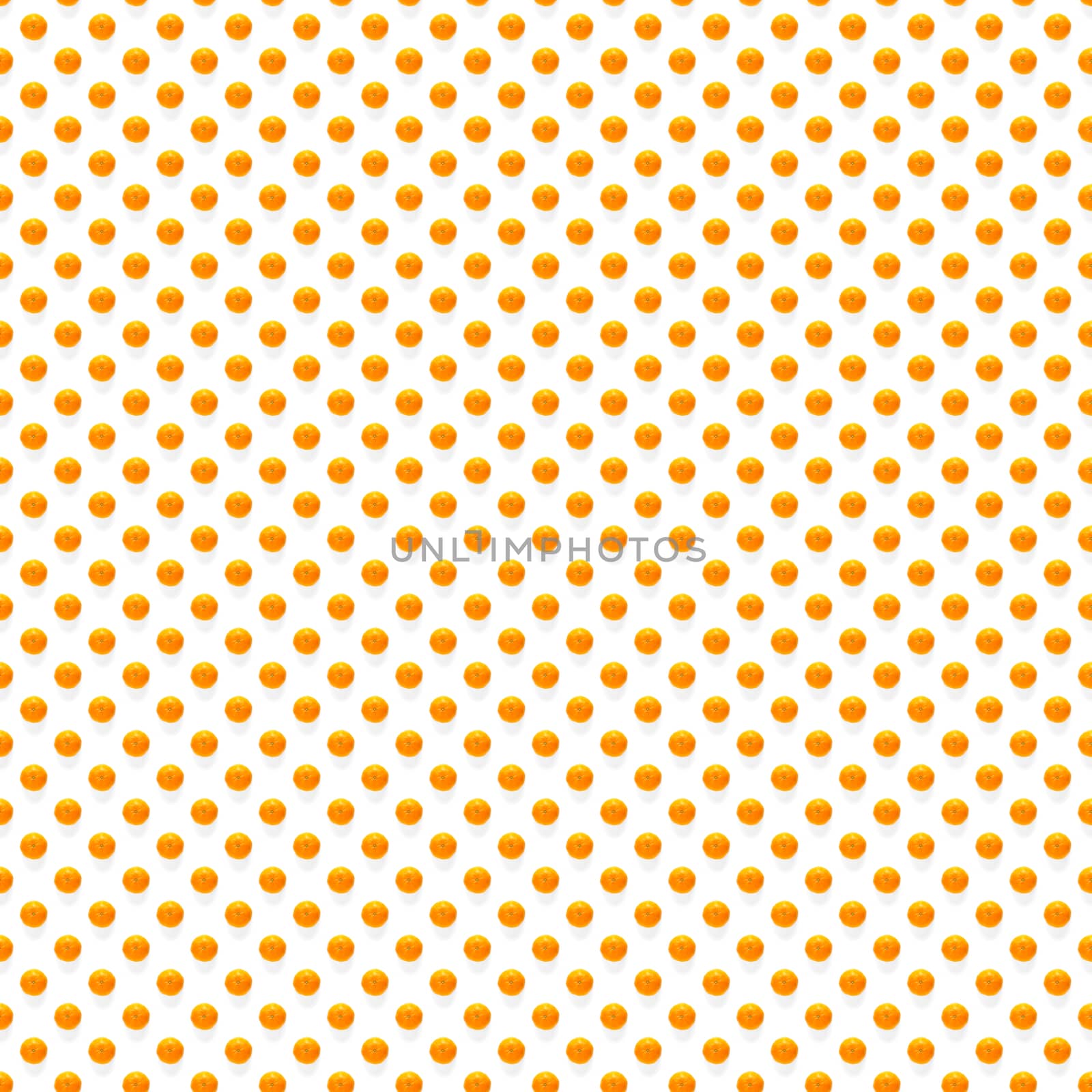 Fresh mandarin Seamles pattern. Ripe fruit tangerines seamless pattern. Fresh citrus isolated on white background pattern. Flat lay of Clementine. Mandarine modern tropical seamless background.