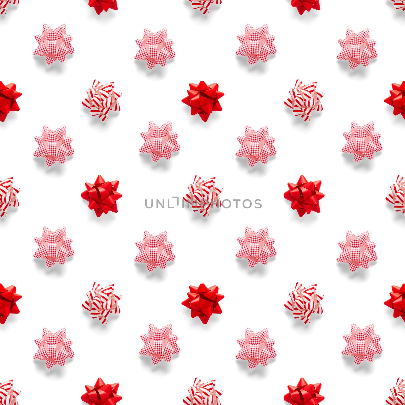 Seamless regular creative Christmas pattern with New Year decorations on white background. xmas Modern Seamless pattern made from christmas decorations. Photo quality pattern for fabric, prints, wallpapers, banners or creative design works.