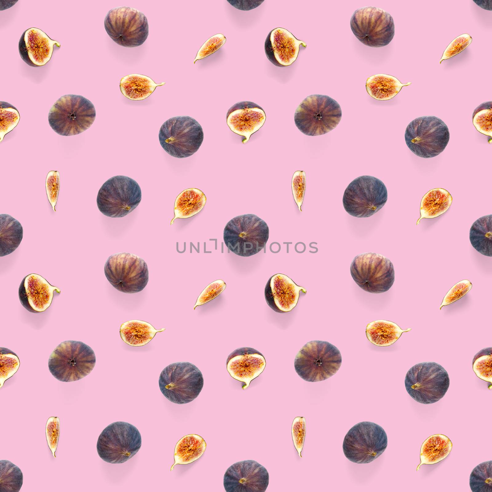 Seamless pattern with ripe figs. Tropical abstract background. Figs on the white background. Seamless pattern for print, textile, wallpapers, design templates.