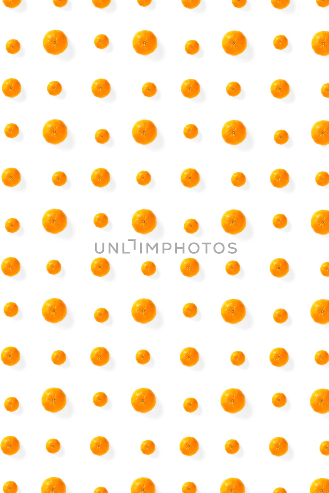 Isolated tangerine citrus collection background. Whole tangerines or mandarin orange fruits isolated on white background not pattern