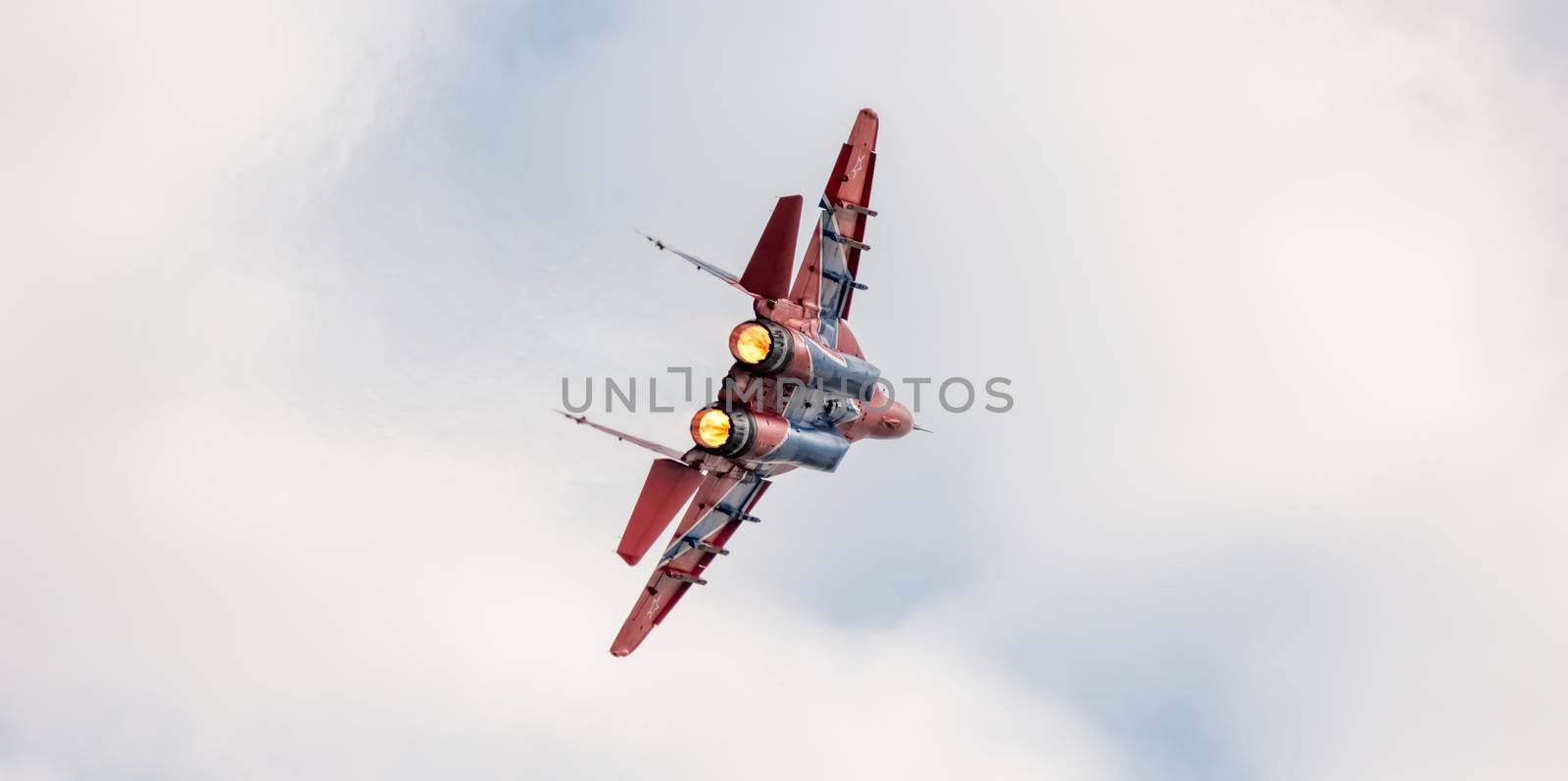 Strizhi MIG-29 fighter jet flying during aeroshow by DamantisZ