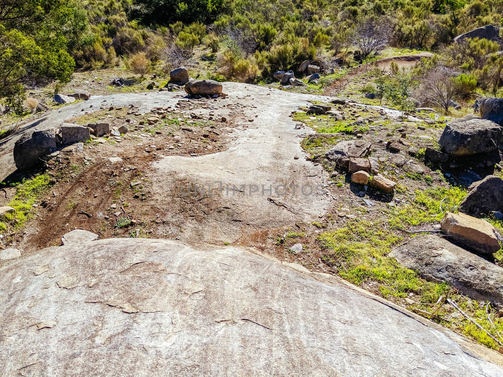 A warm day at La Larr Ba Gauwa Park mountain bike park in Harcourt, Victoria, Australia