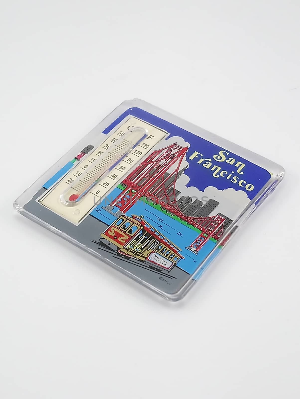 San Francisco with thermometer refrigerator magnet design in Man by imwaltersy