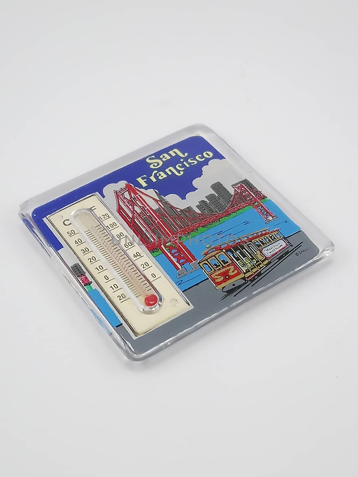 San Francisco with thermometer refrigerator magnet design in Man by imwaltersy