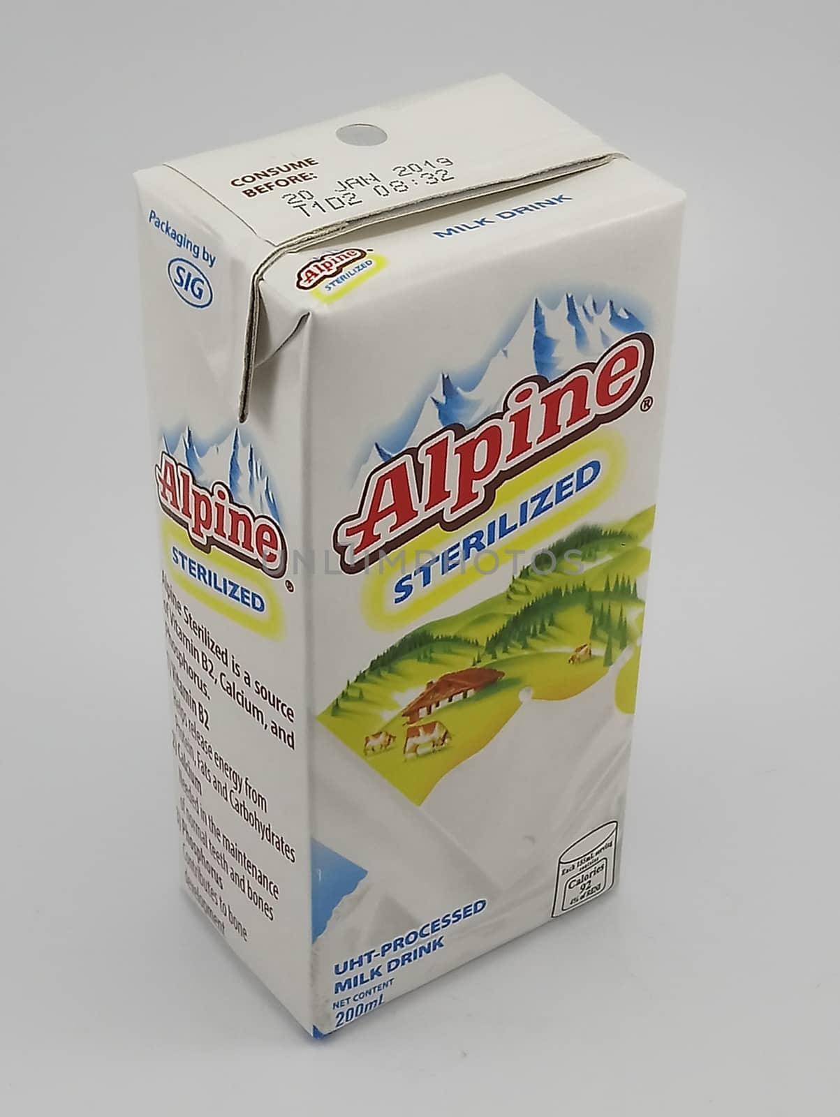 MANILA, PH - SEPT 21 - Alpine sterilized milk drink on September 21, 2020 in Manila, Philippines.