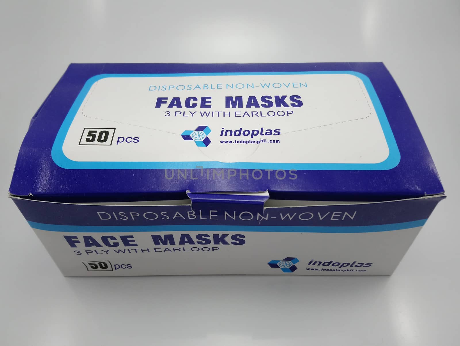 Indoplas disposable non woven face masks 3 ply with earloop in M by imwaltersy