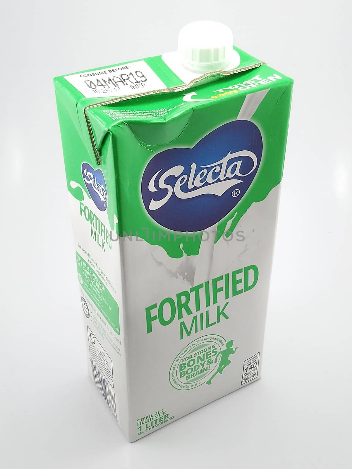 MANILA, PH - SEPT 21 - Selecta fortified milk box on September 21, 2020 in Manila, Philippines.
