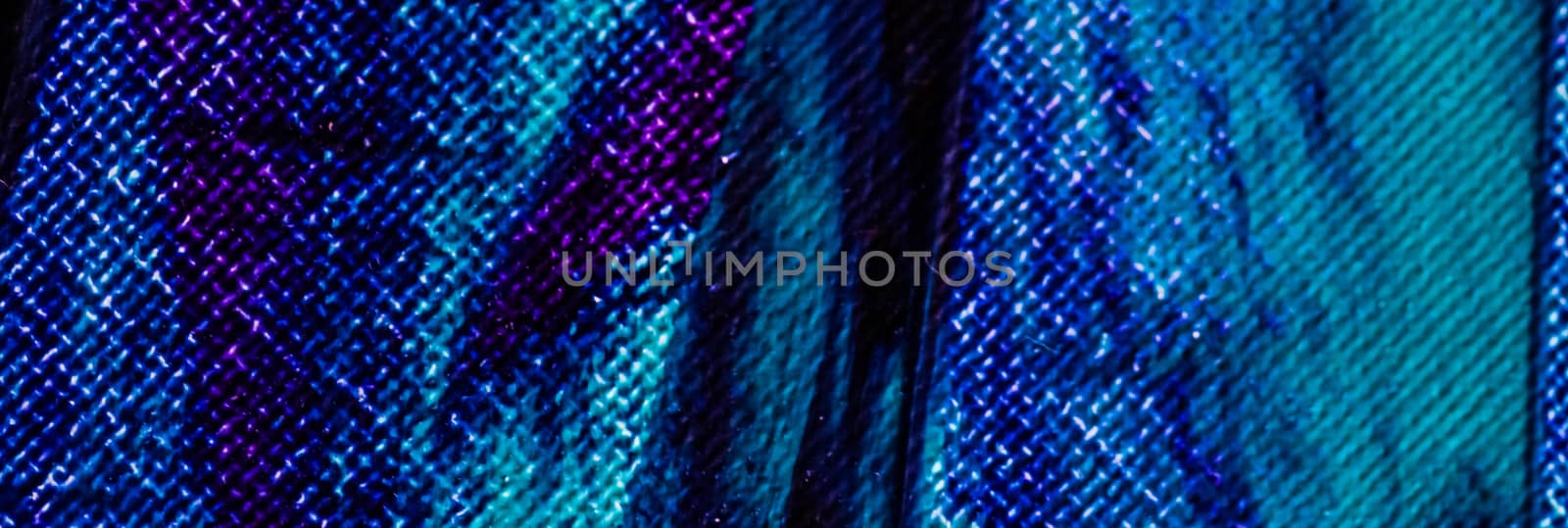 Mix of blue, turquoise and purple abstract background, painting and art by Anneleven
