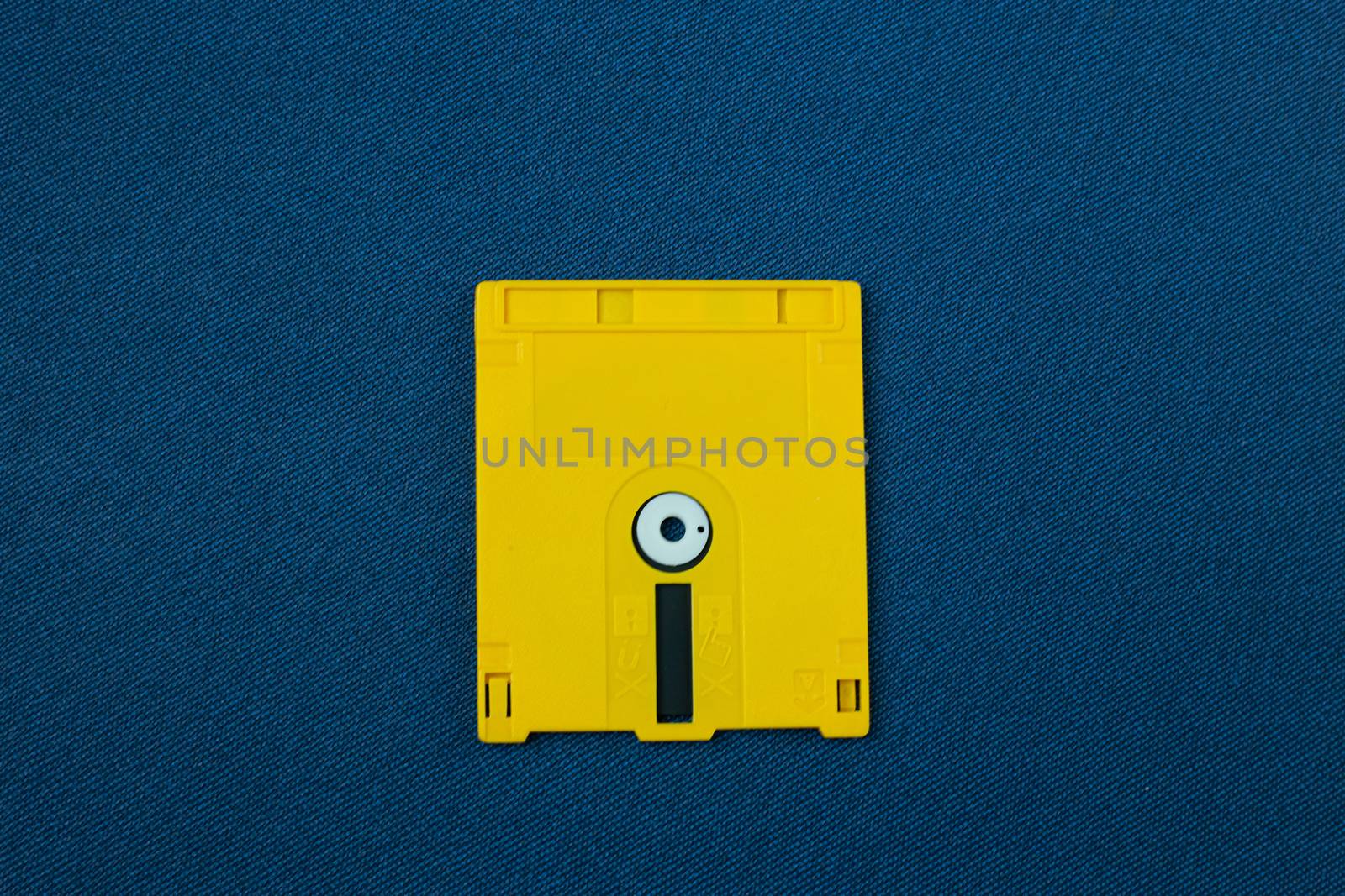 The diskette for disk system vintage technology image top view.