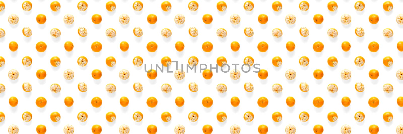 Isolated tangerine citrus collection background. Whole tangerines or mandarin orange fruits isolated on white background Banner not pattern