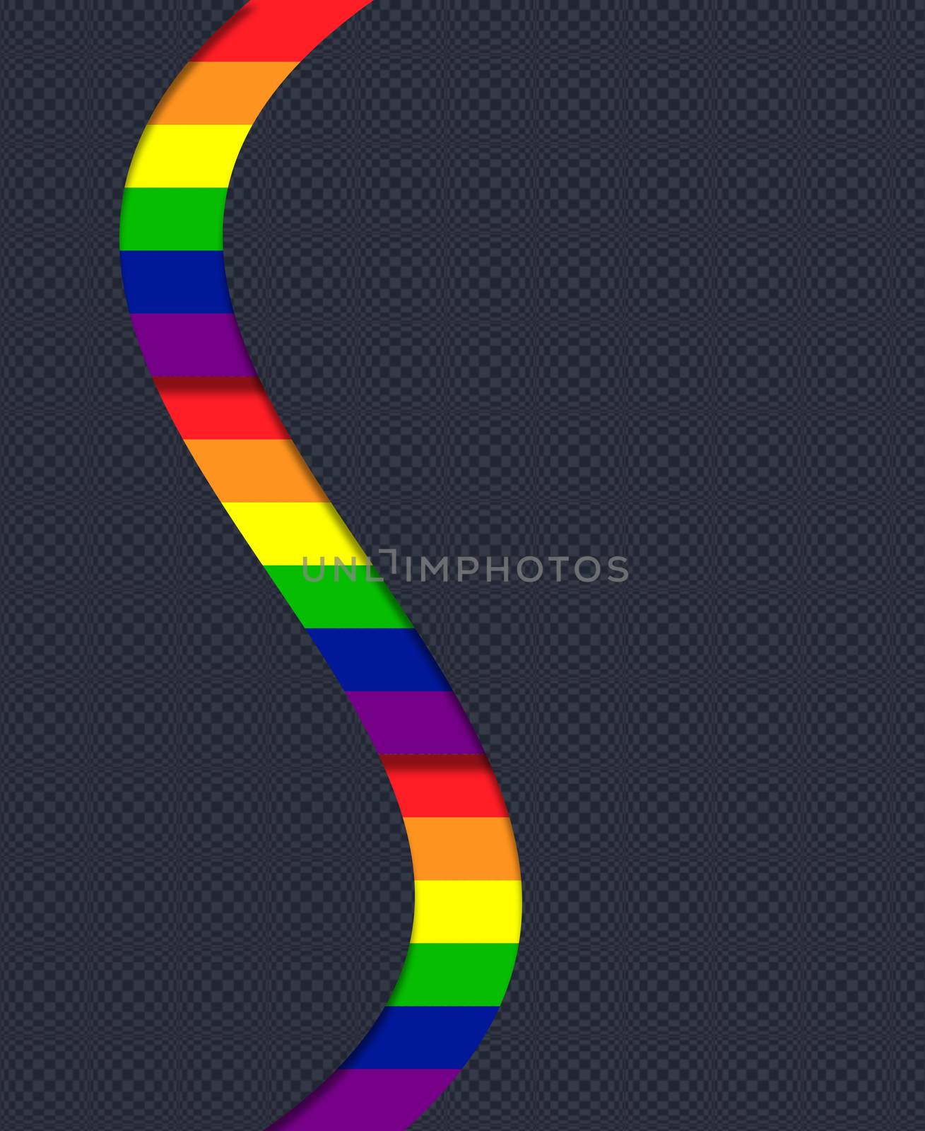 LGBT symbol on black background. LGBT Pride. Rainbow abstract. Freedom. Love, template for poster, banner, card 3D rendering