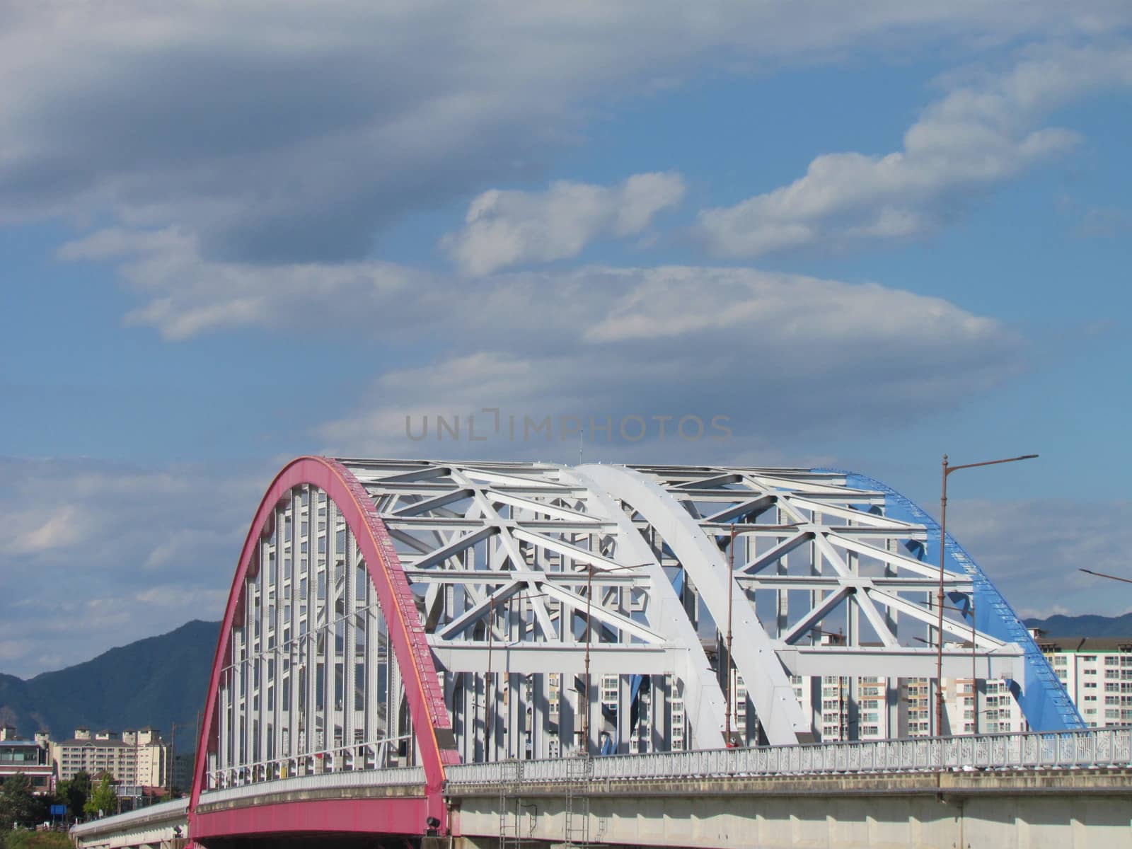 Soyanggang (Soyang river) bridge near the skywalk in Chuncheon city of South Korea