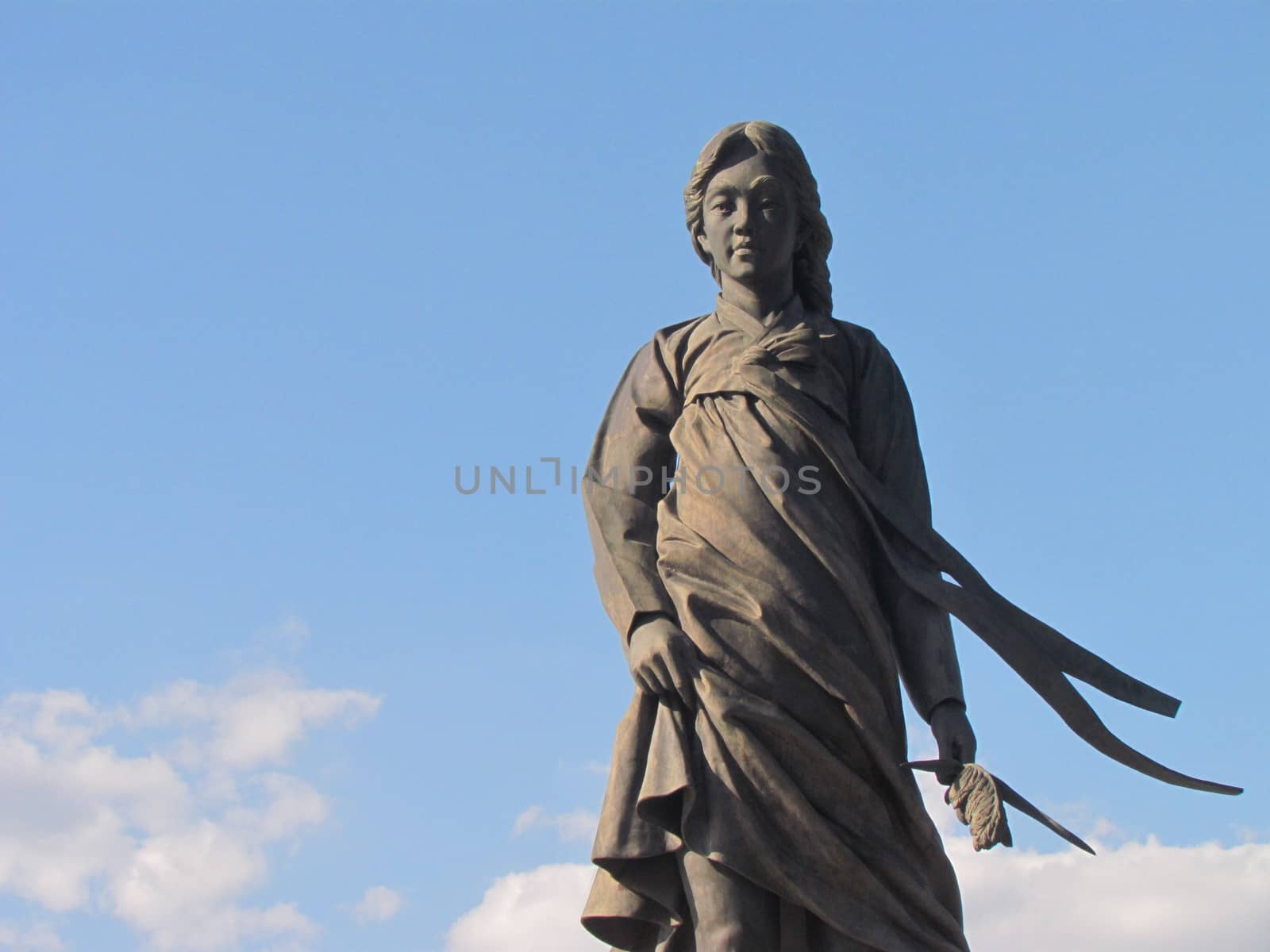 The Statue of Soyanggang Cheonyeo(Virgin) in Chuncheon, South Korea- Feb, 2018 : It was built in 2005 to spread the song of "Soyanggang Cheonyeo" well known as the national popular song of Korea
