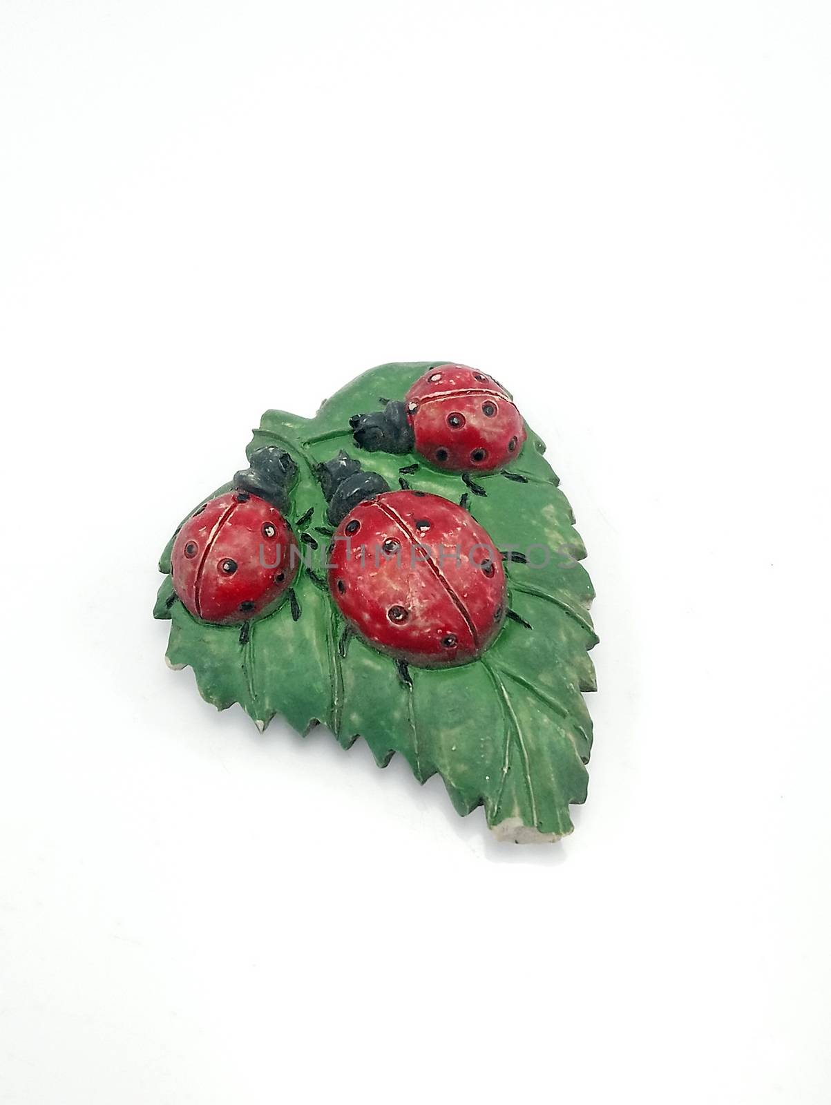 Lady bugs with leaf refrigerator magnet by imwaltersy