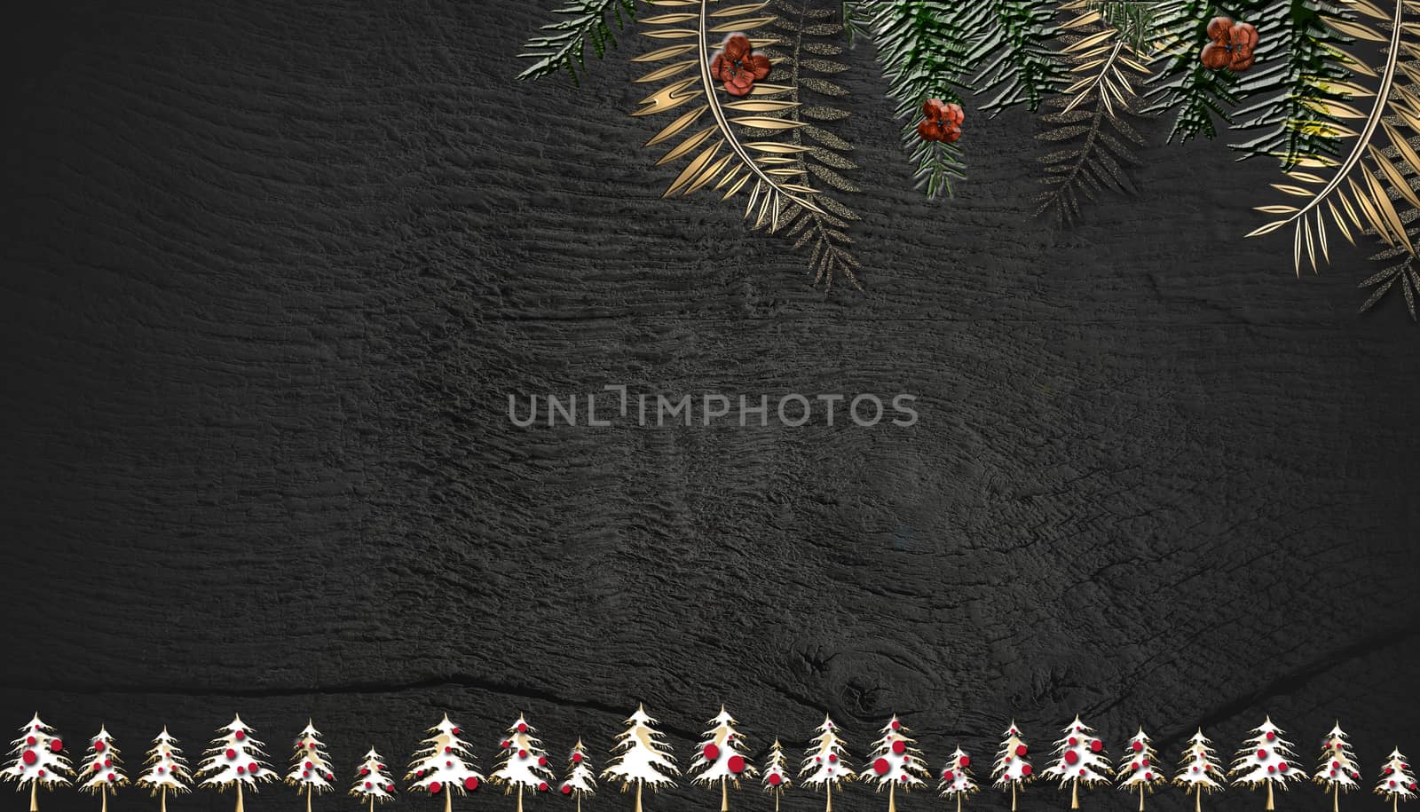 Christmas New Year dark wooden backround. by NelliPolk