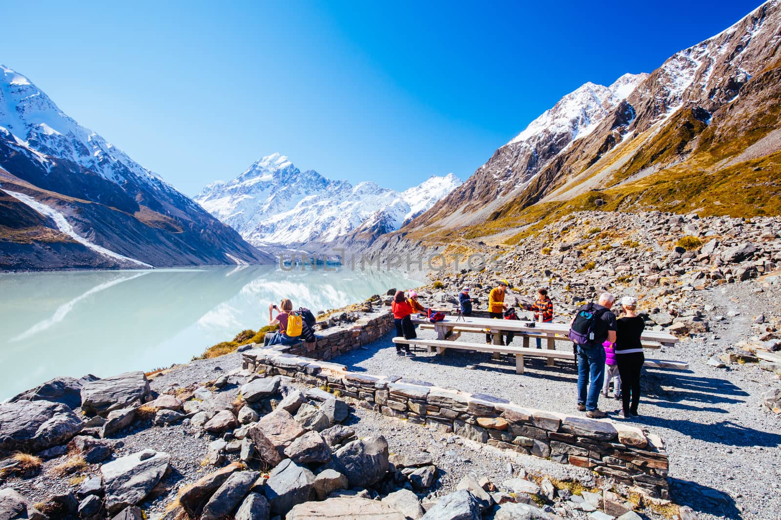 The iconic half day Hooker Valley Track hike at Mt Cook in New Zealand