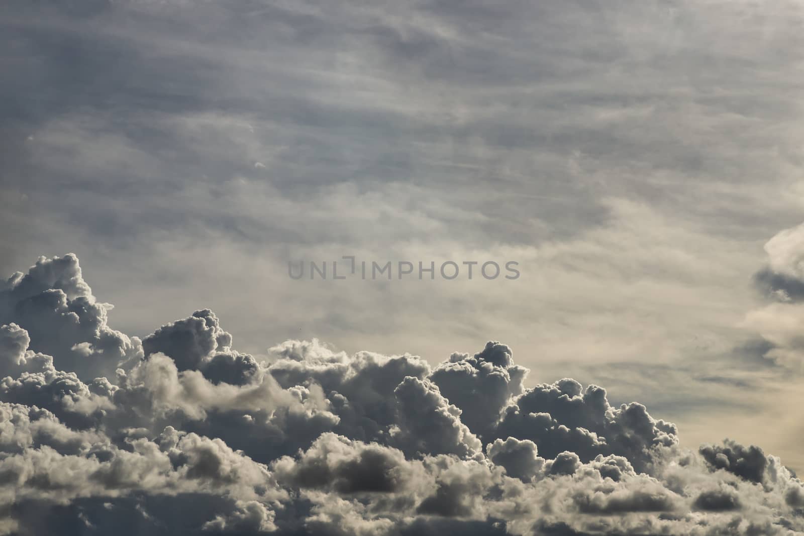 Beautiful dramatic sky with stormy clouds, Sky with clouds weather blue nature clouds. copy space.