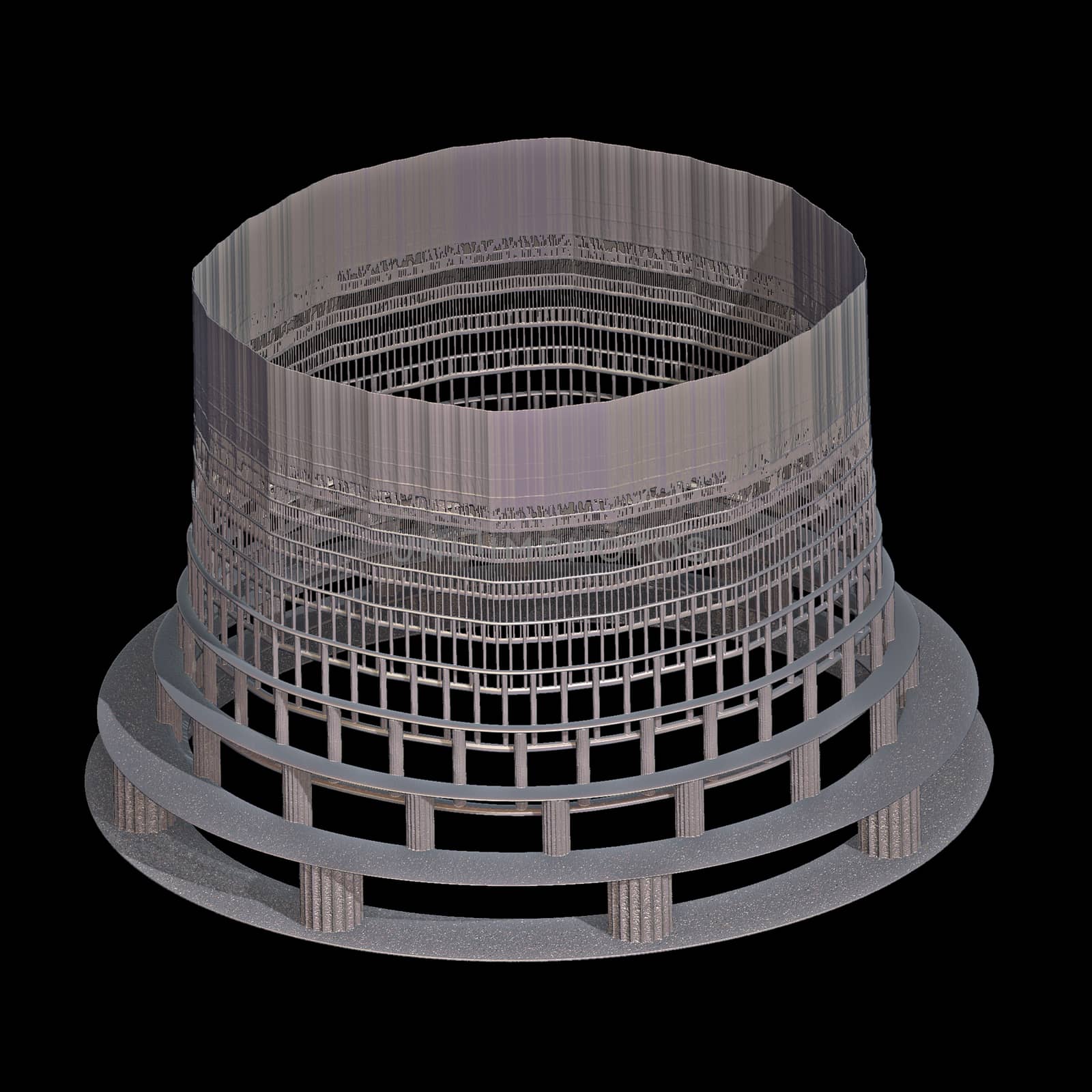 3D illustration of fractals calculated in the computer