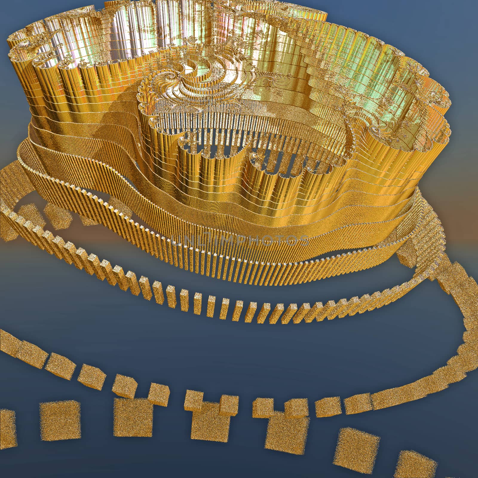 3D illustration of fractals calculated in the computer by Dr-Lange