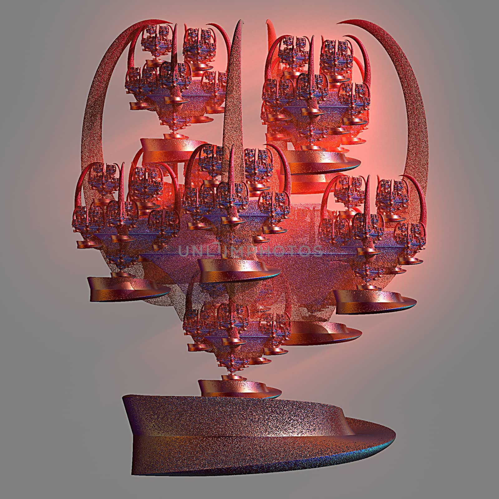 3D illustration of fractals calculated in the computer by Dr-Lange