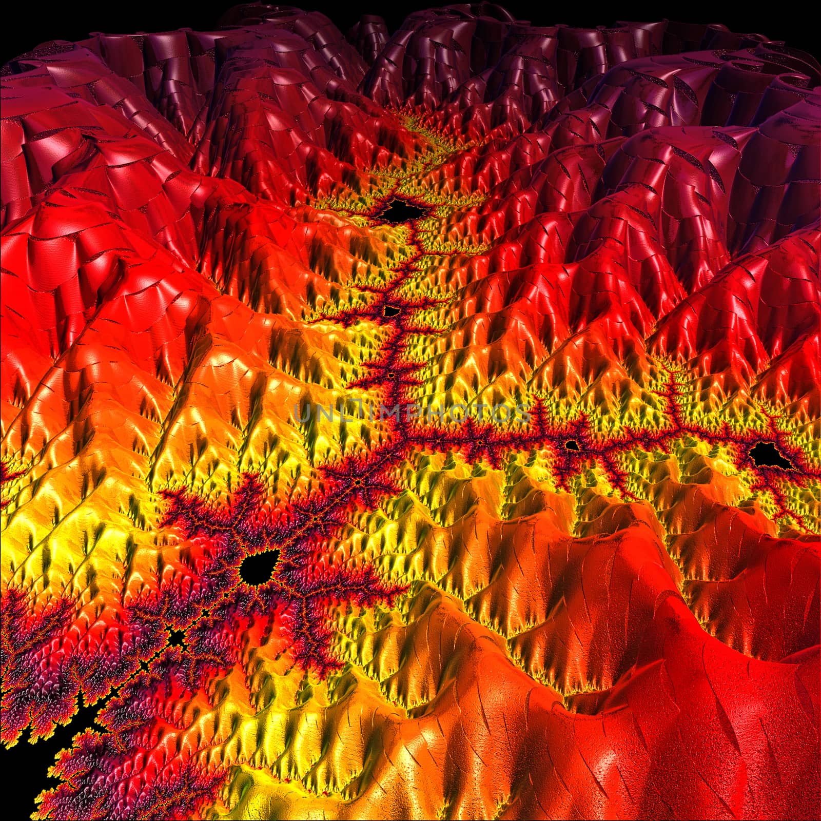 3D illustration of fractals calculated in the computer by Dr-Lange