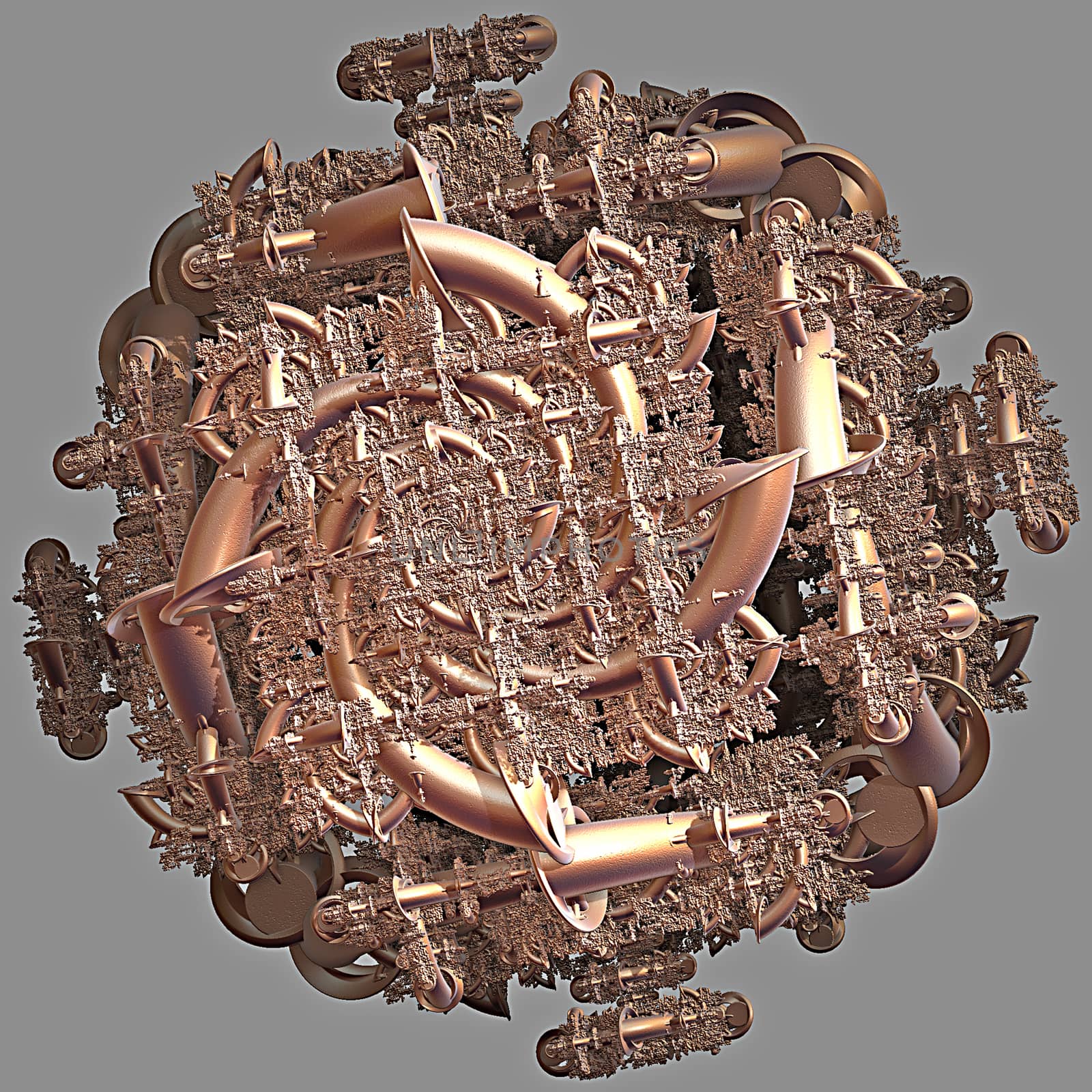 3D illustration of fractals calculated in the computer by Dr-Lange