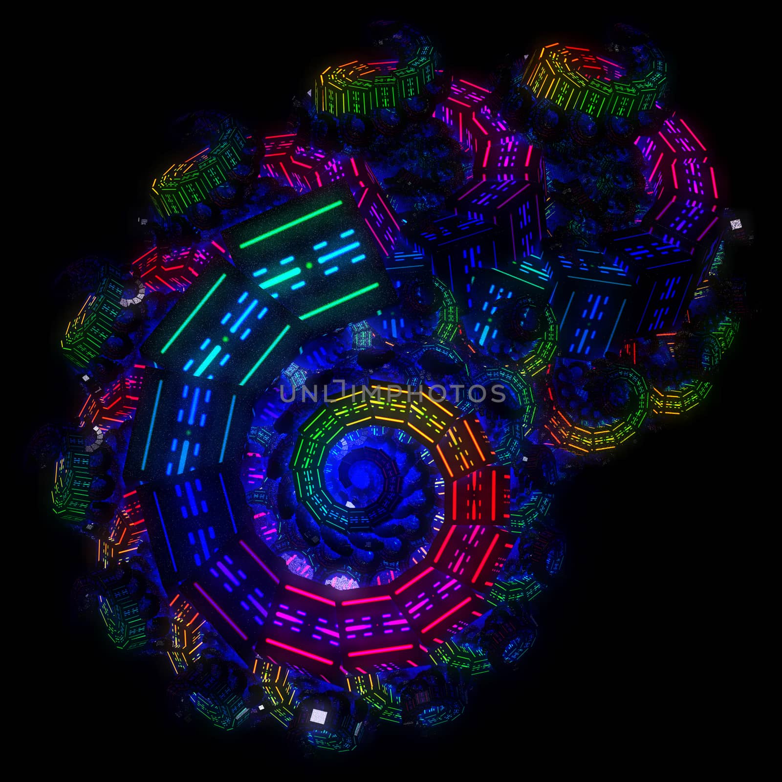 3D illustration of fractals calculated in the computer by Dr-Lange