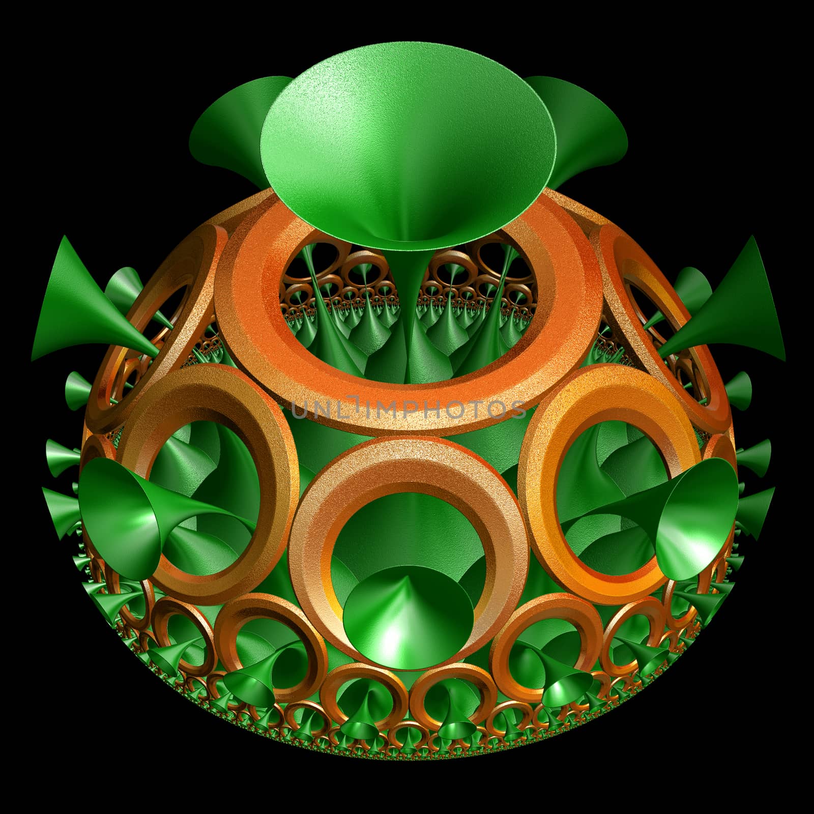 3D illustration of fractals calculated in the computer by Dr-Lange
