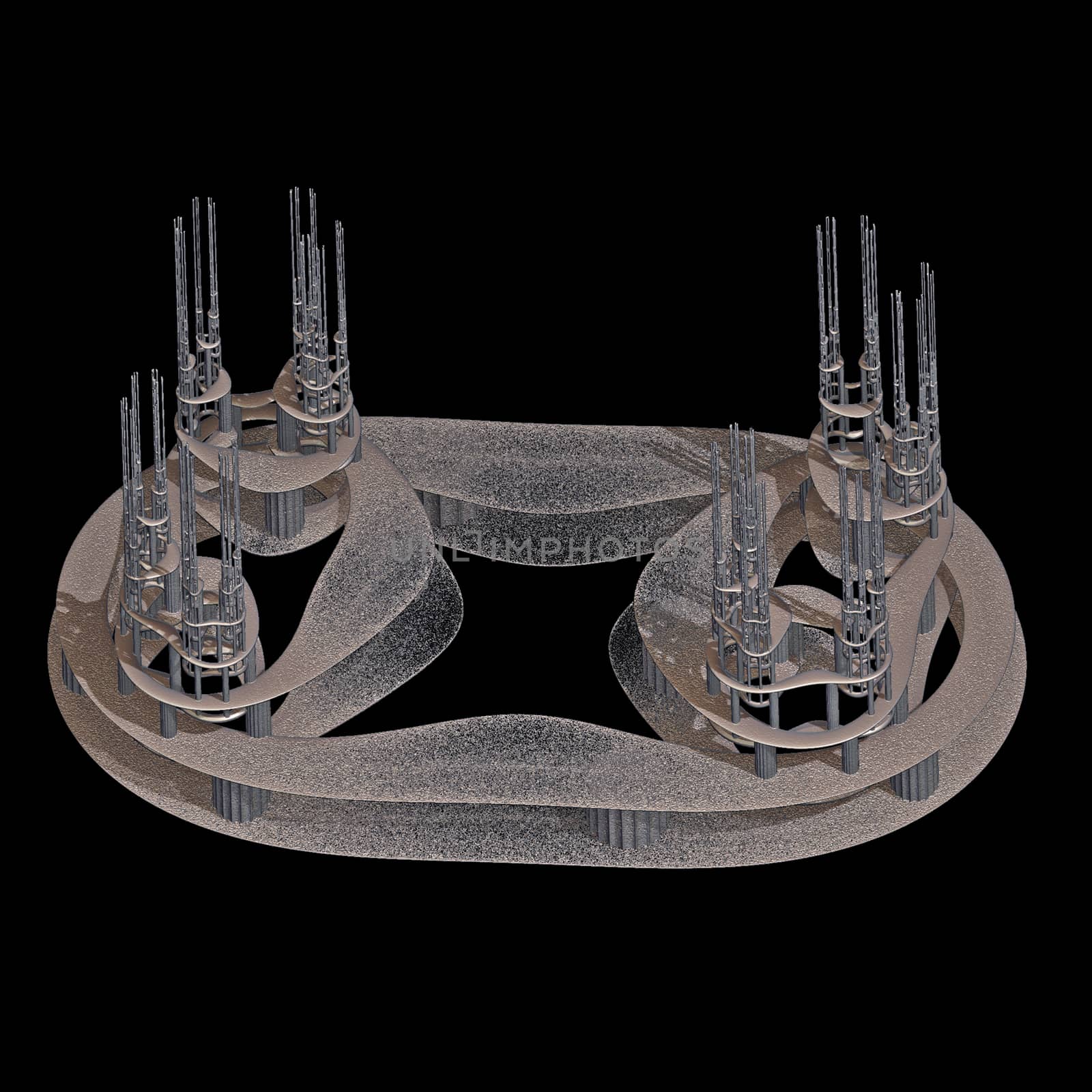 3D illustration of fractals calculated in the computer by Dr-Lange