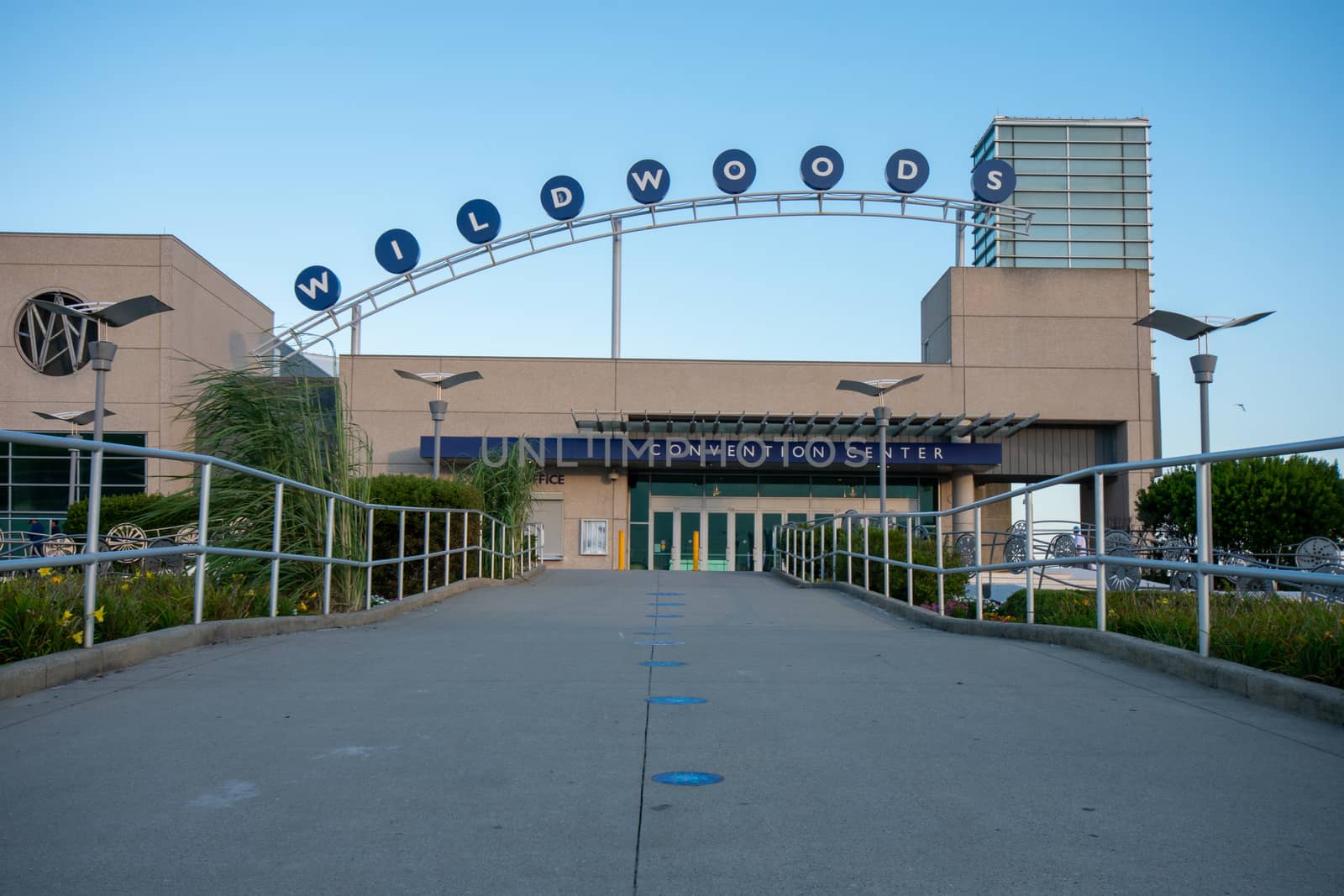 A Shot of the Wildwood Convention Center on a Clear Blue Sky by bju12290