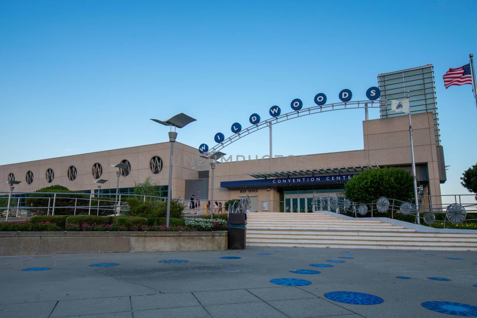 A Shot of the Wildwood Convention Center on a Clear Blue Sky by bju12290