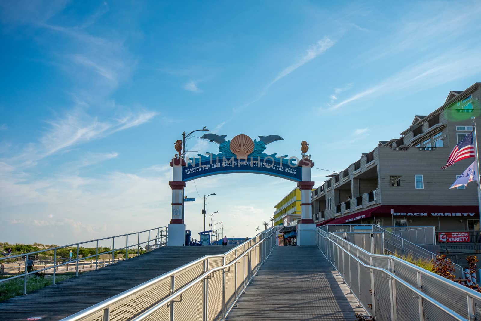 The Arch at the Beginning of the Wildwood Boardwalk by bju12290