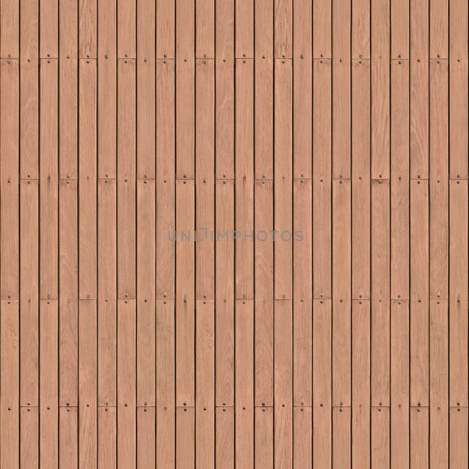 The vertical planks light brown hammered small nails .Background or texture