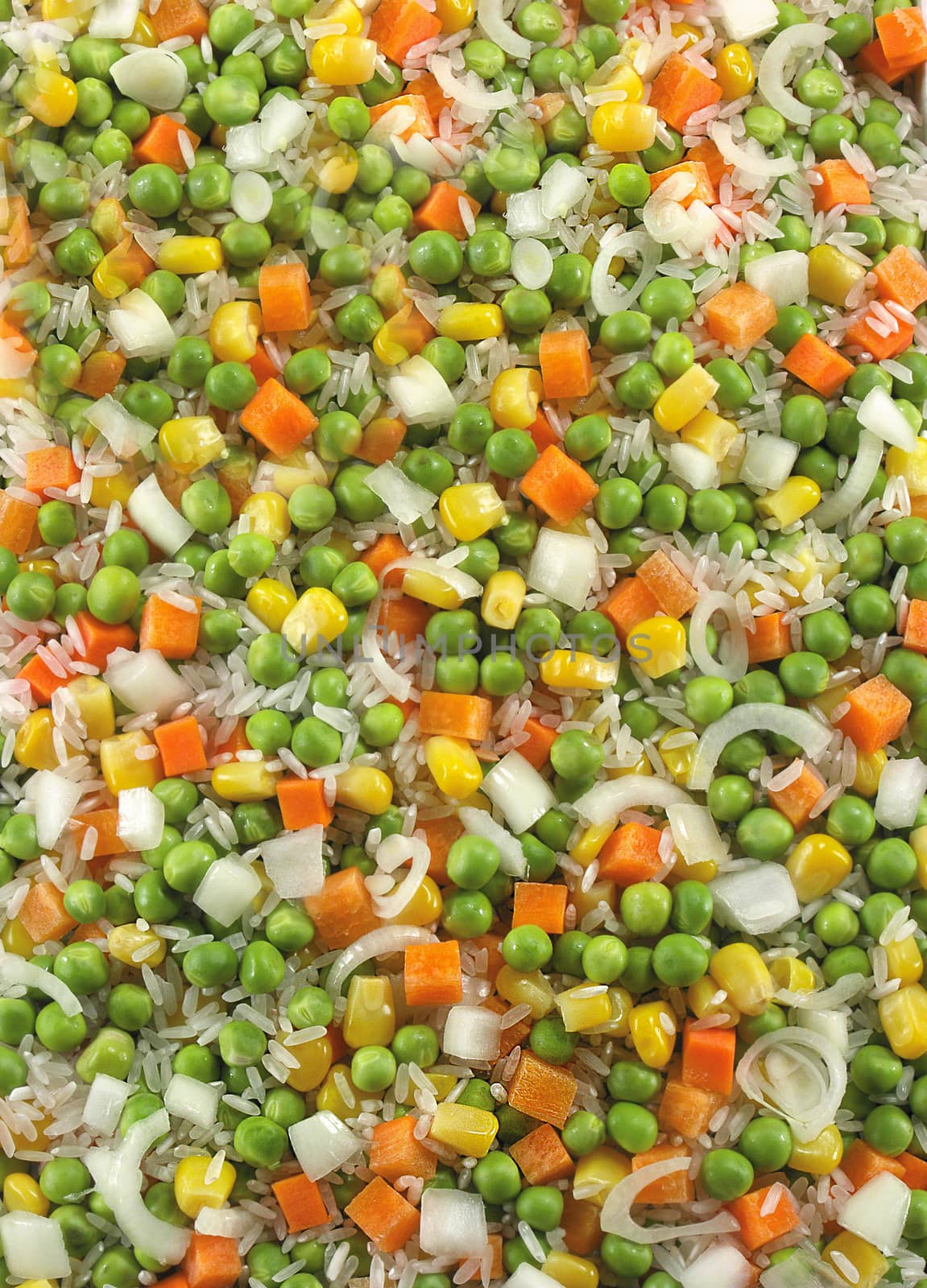 Prepared ingredients for vegetarian salad close-up.Texture or background