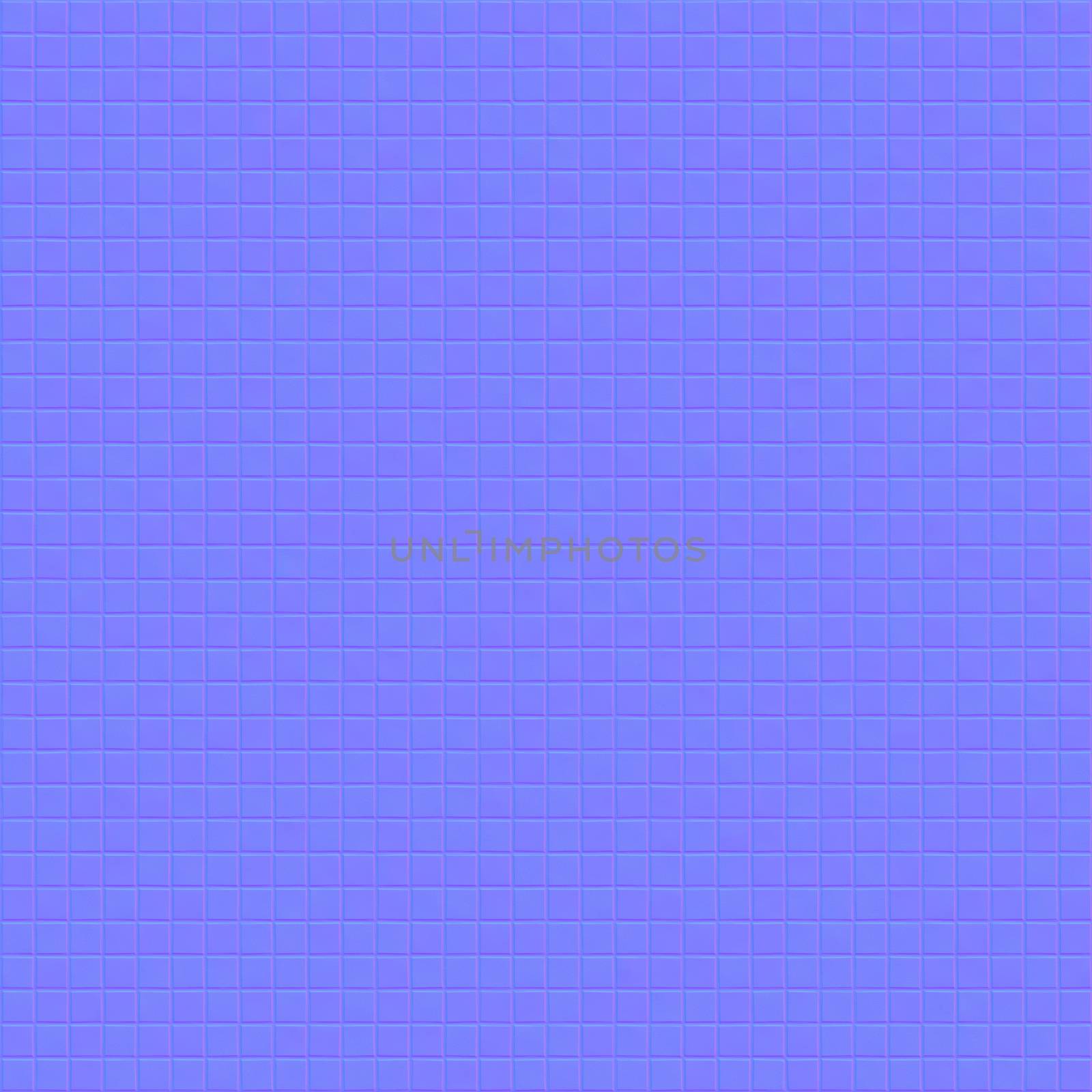 Color mosaic is composed of small square pieces of tile