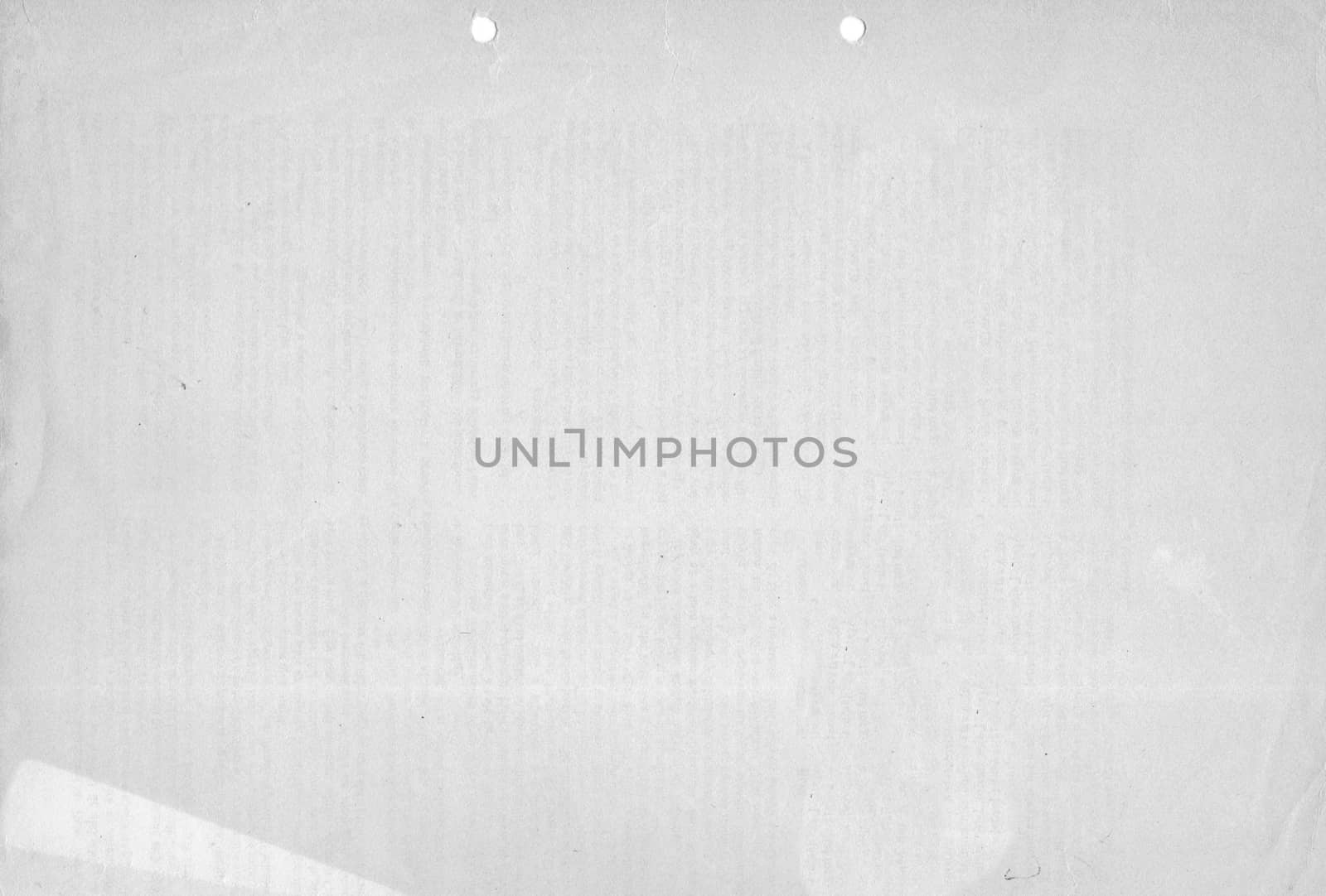 Sheet with printed text of gray paper with crumpled surface
