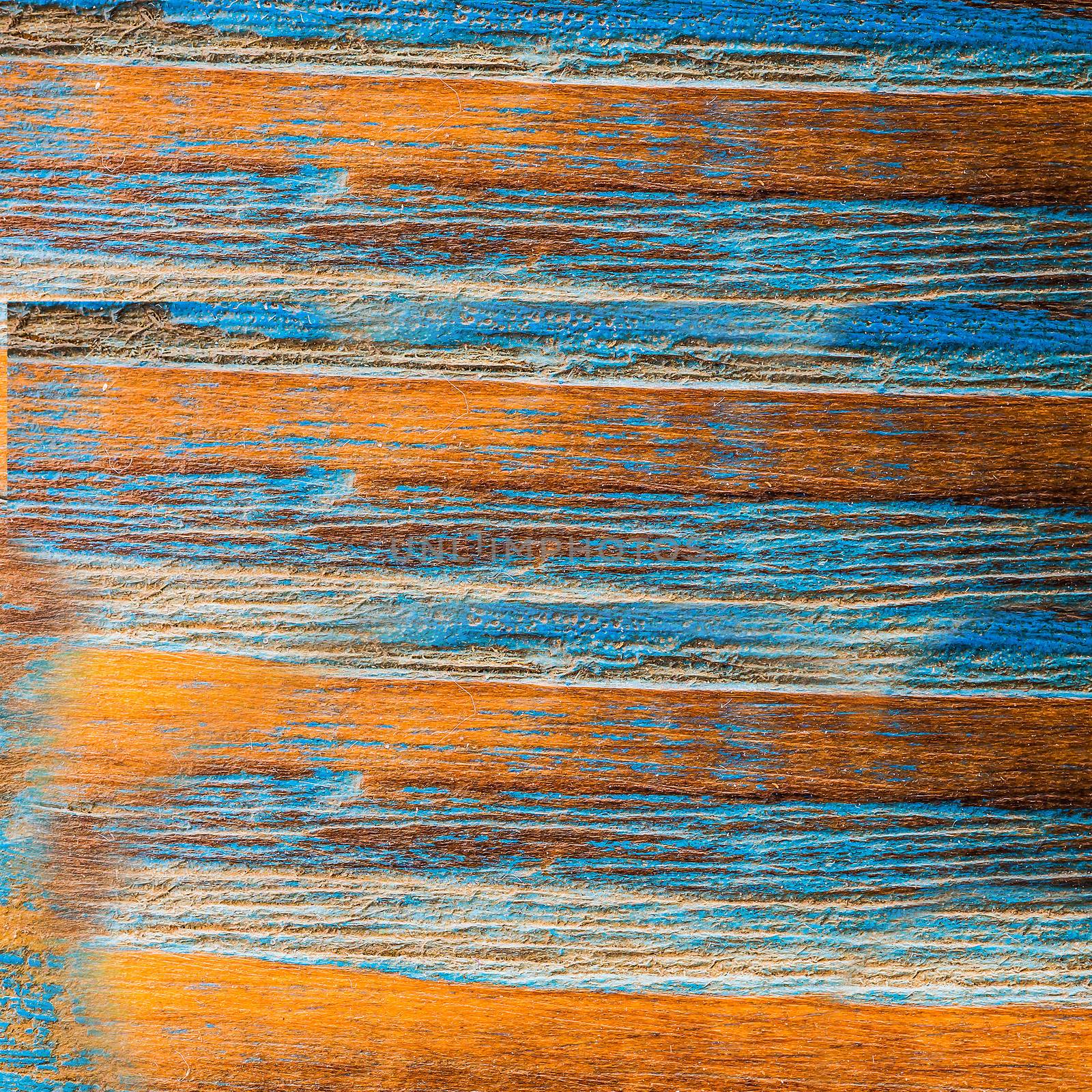 Blue rustic Board walls with remnants of paint