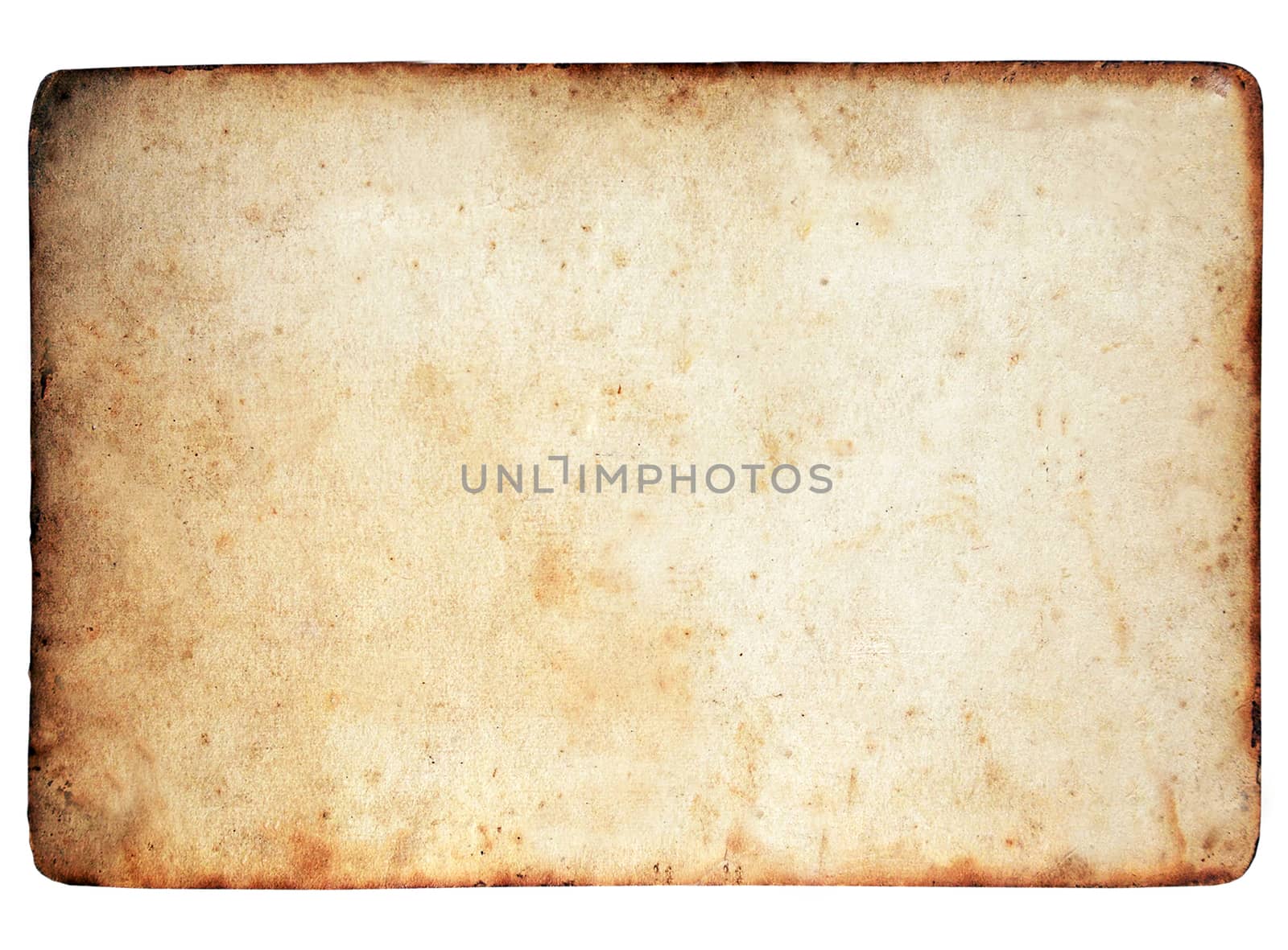Parchment paper aged by time with burnt edges of yellow color.Texture or background