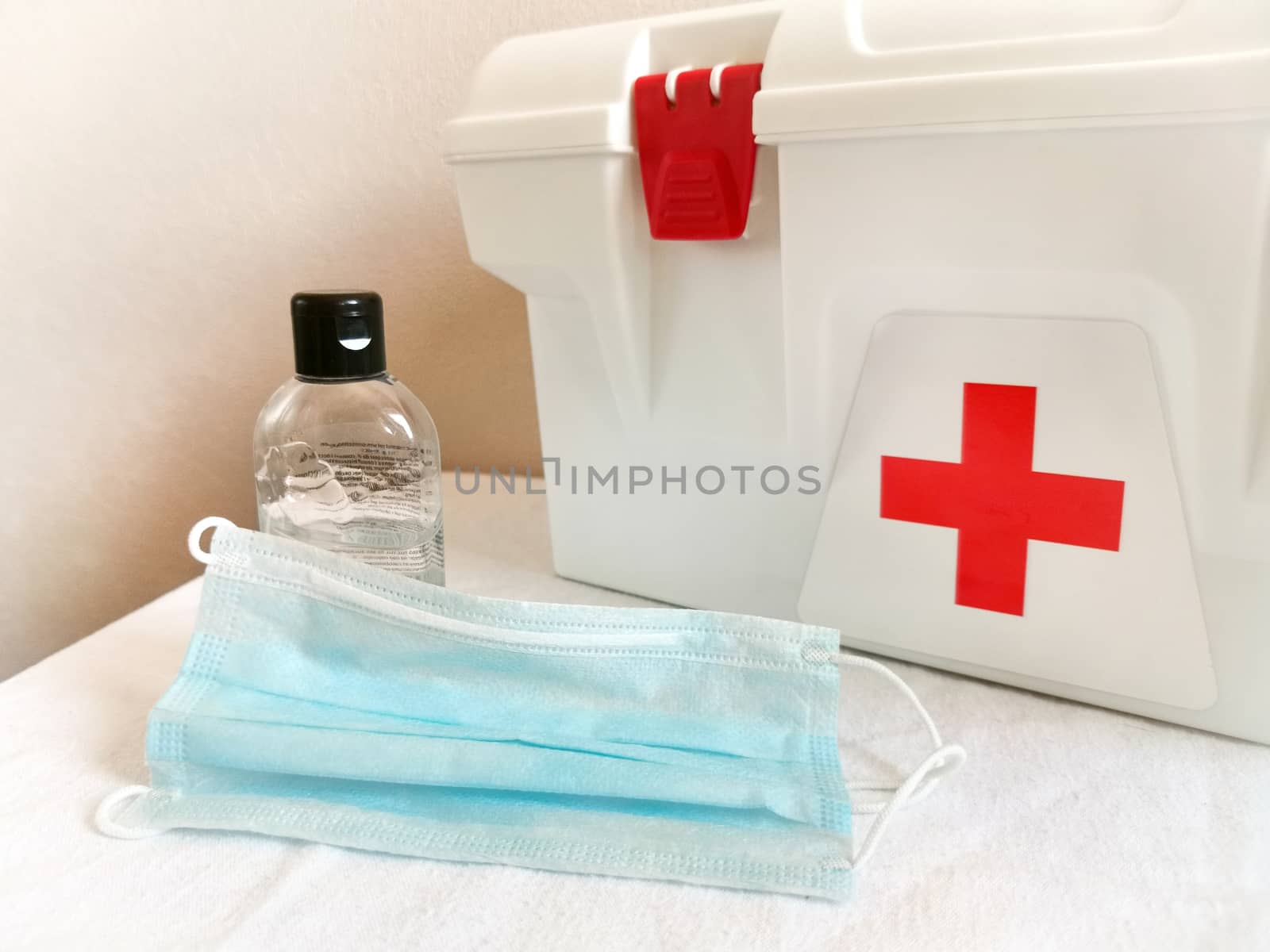 Flu virus prevention surgical mask and hand sanitizer gel for hand protection