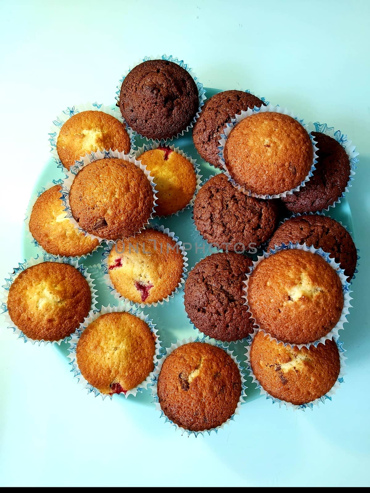 Lots of cupcakes homemade cakes .Texture or background