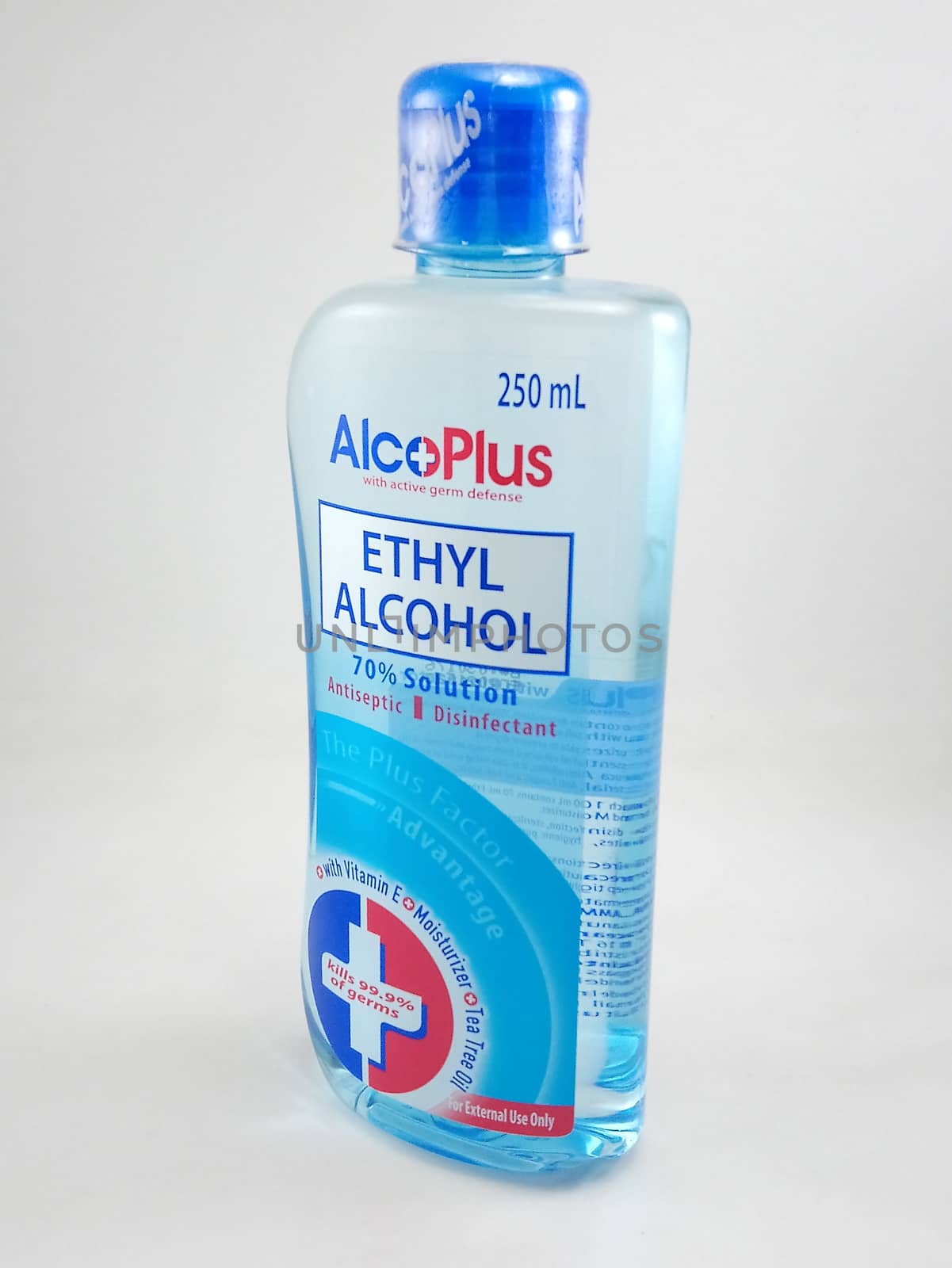 MANILA, PH - SEPT 22 - Alcoplus ethyl alcohol bottle on September 22, 2020 in Manila, Philippines.