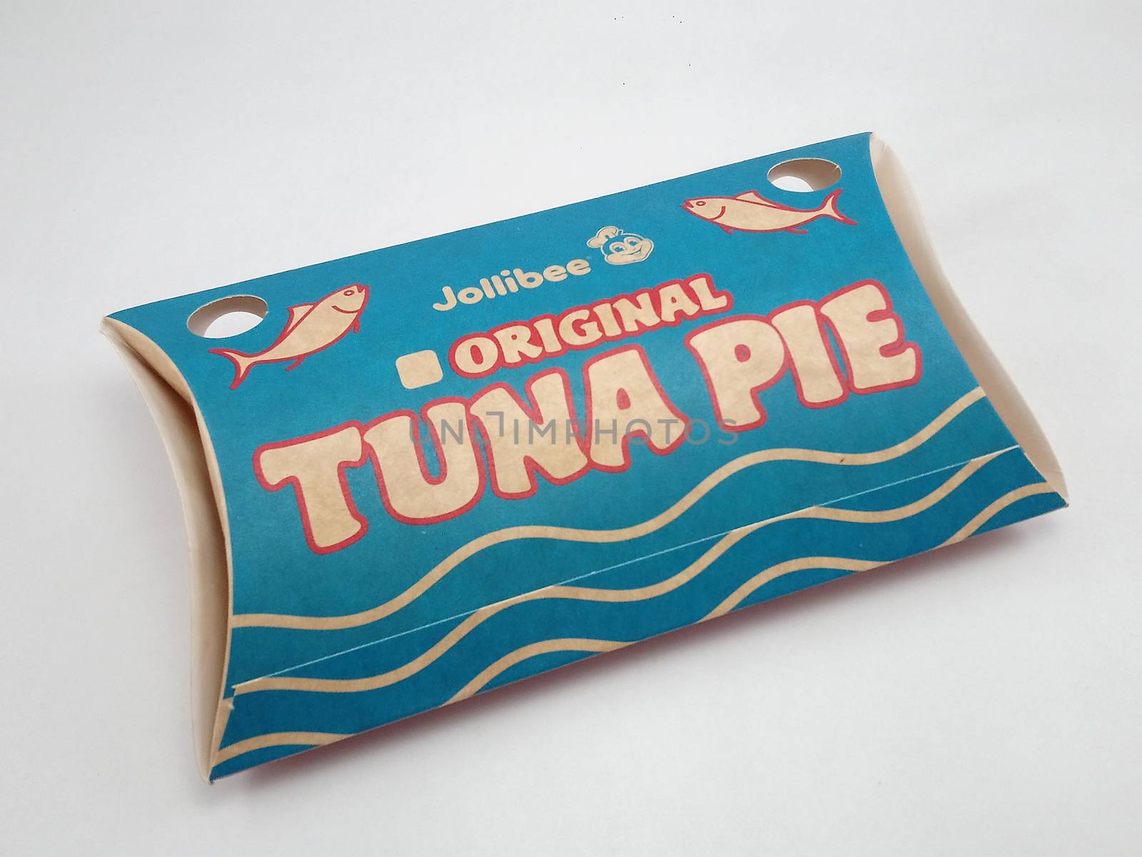 MANILA, PH - SEPT 22 - Jollibee original tuna pie on September 22, 2020 in Manila, Philippines.