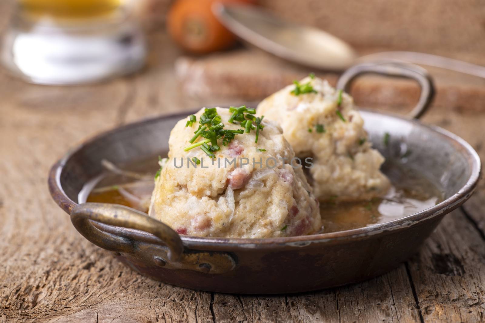 bavarian ham dumplings in broth