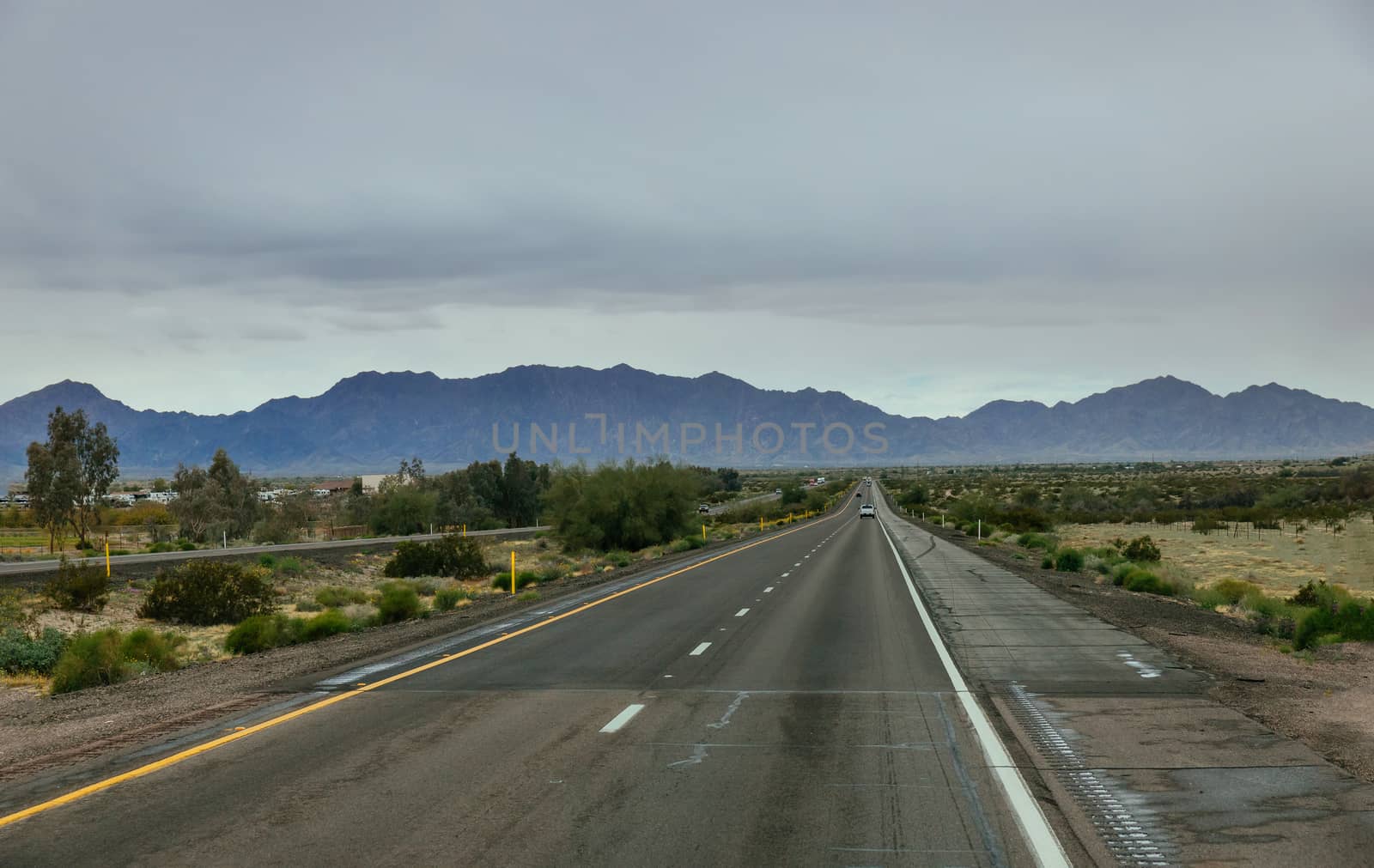 Highway state route in the desert of New Mexico by ungvar